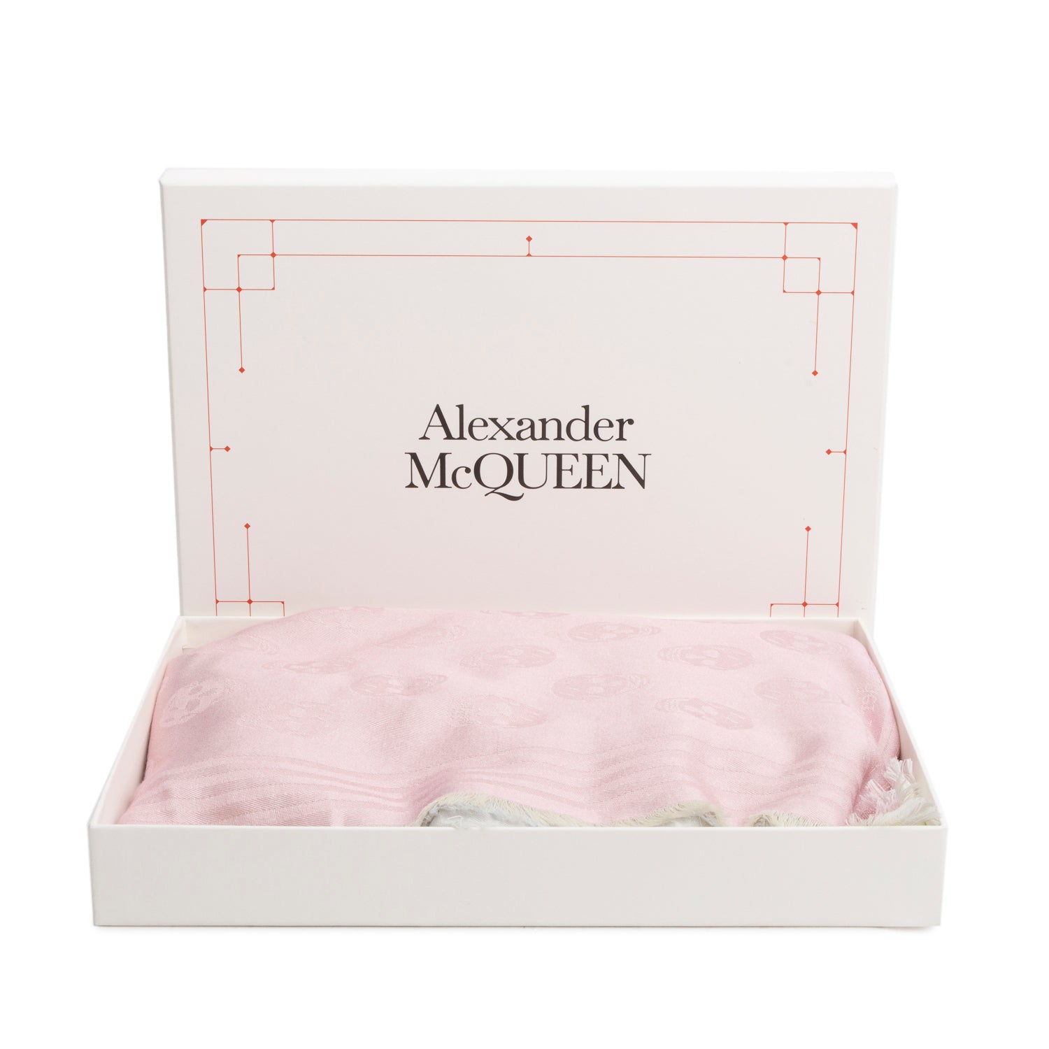 Alexander McQueen 2023 Multicolor Ombre Silk/Cashmere Biker Shawl w/ Box