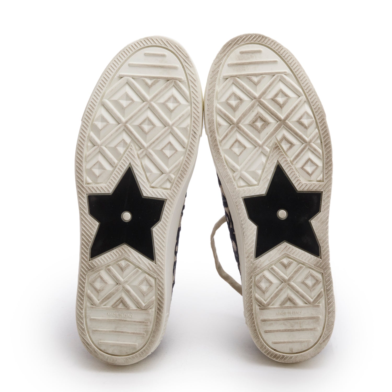 Christian Dior Deep Blue Oblique Embroidered Cotton Walk'n'Dior Sneakers, Size 37.5 w/ Box