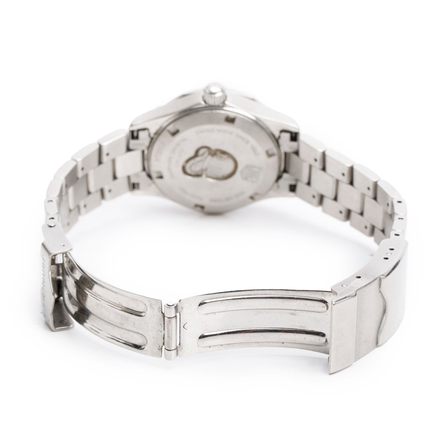 Tag Heuer Stainless Steel Aquaracer 27 MM Quartz Watch Blue Mother of Pearl Dial WAF1417