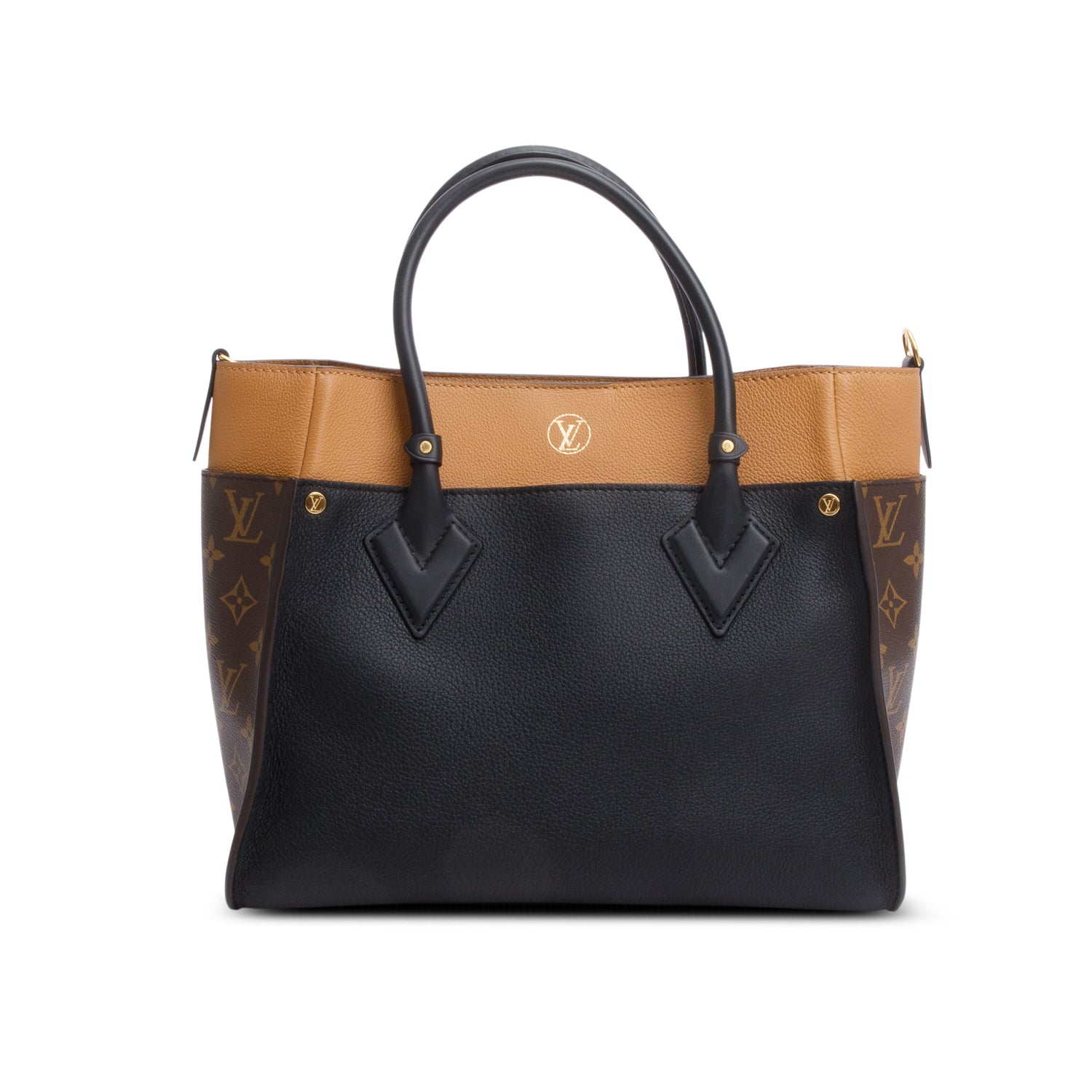 Louis Vuitton 2020 Monogram Black Calfskin On My Side MM w/ Strap