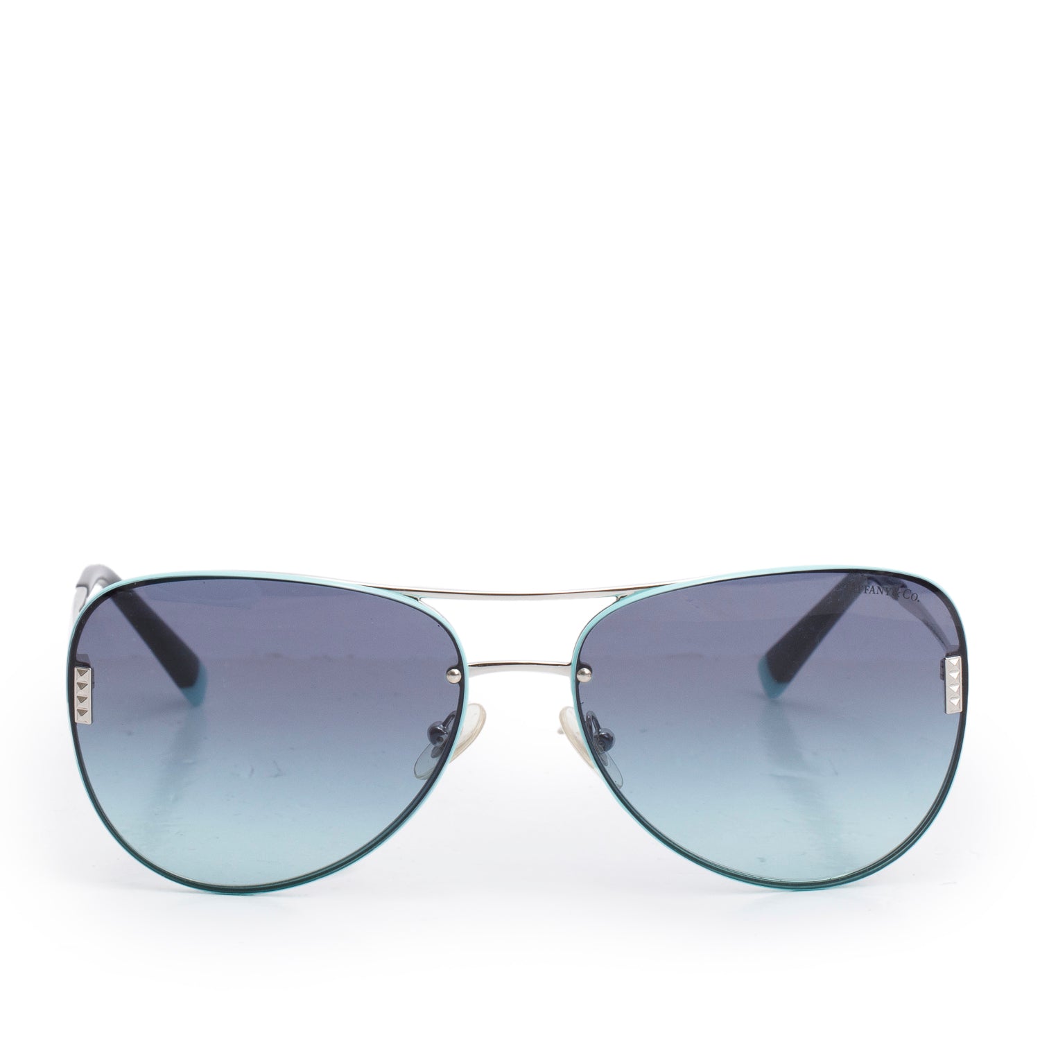Tiffany & Co. TF3066 Teal Aviator Sunglasses w/ Box & Case