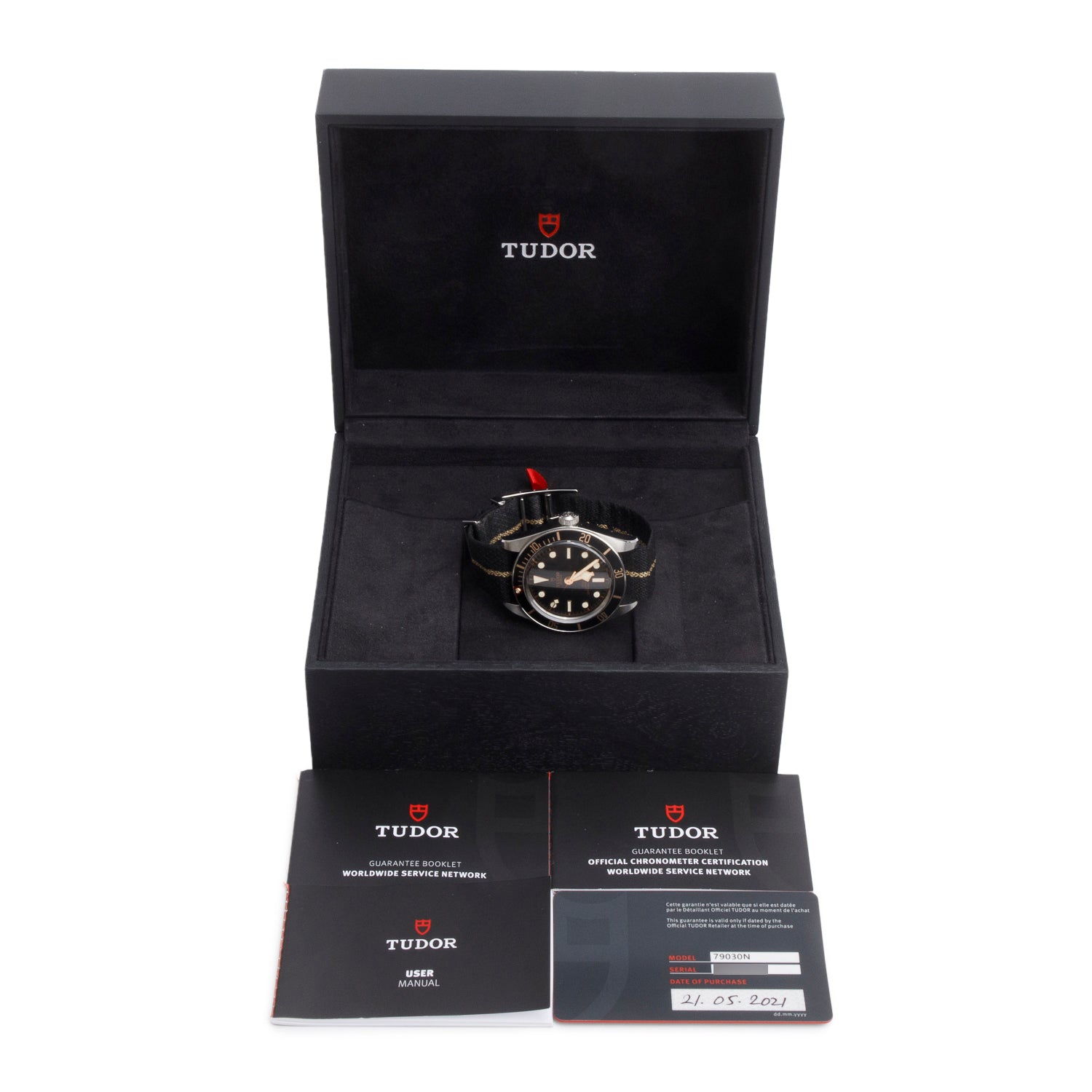 Tudor 2021 Stainless Steel Black Bay Fifty-Eight 39 MM Automatic Watch Black Dial 79030N w/ Box & Papers