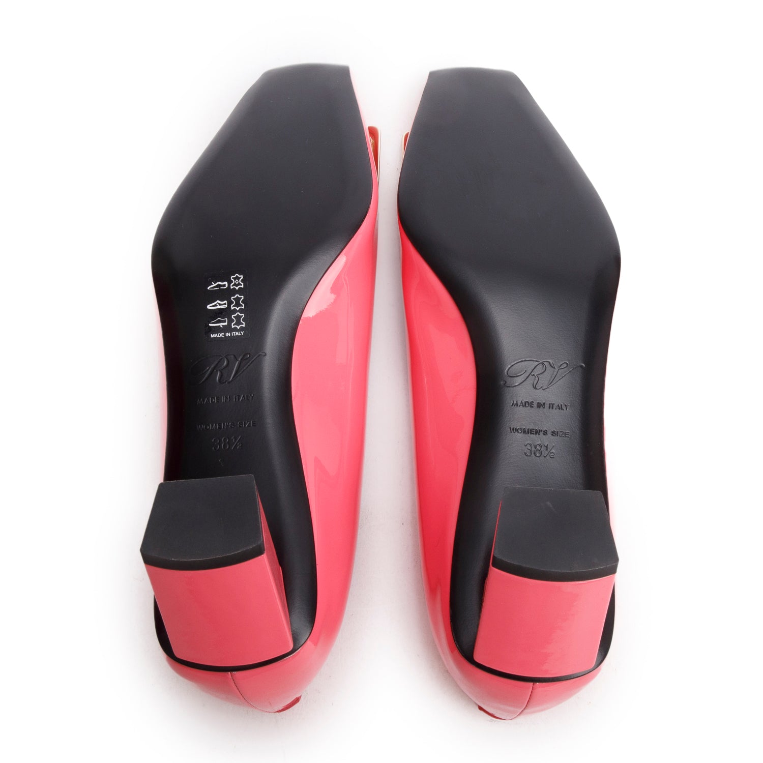 Roger Vivier Pink Patent Leather Decolette Belle Vivier, Size 38.5 w/ Box