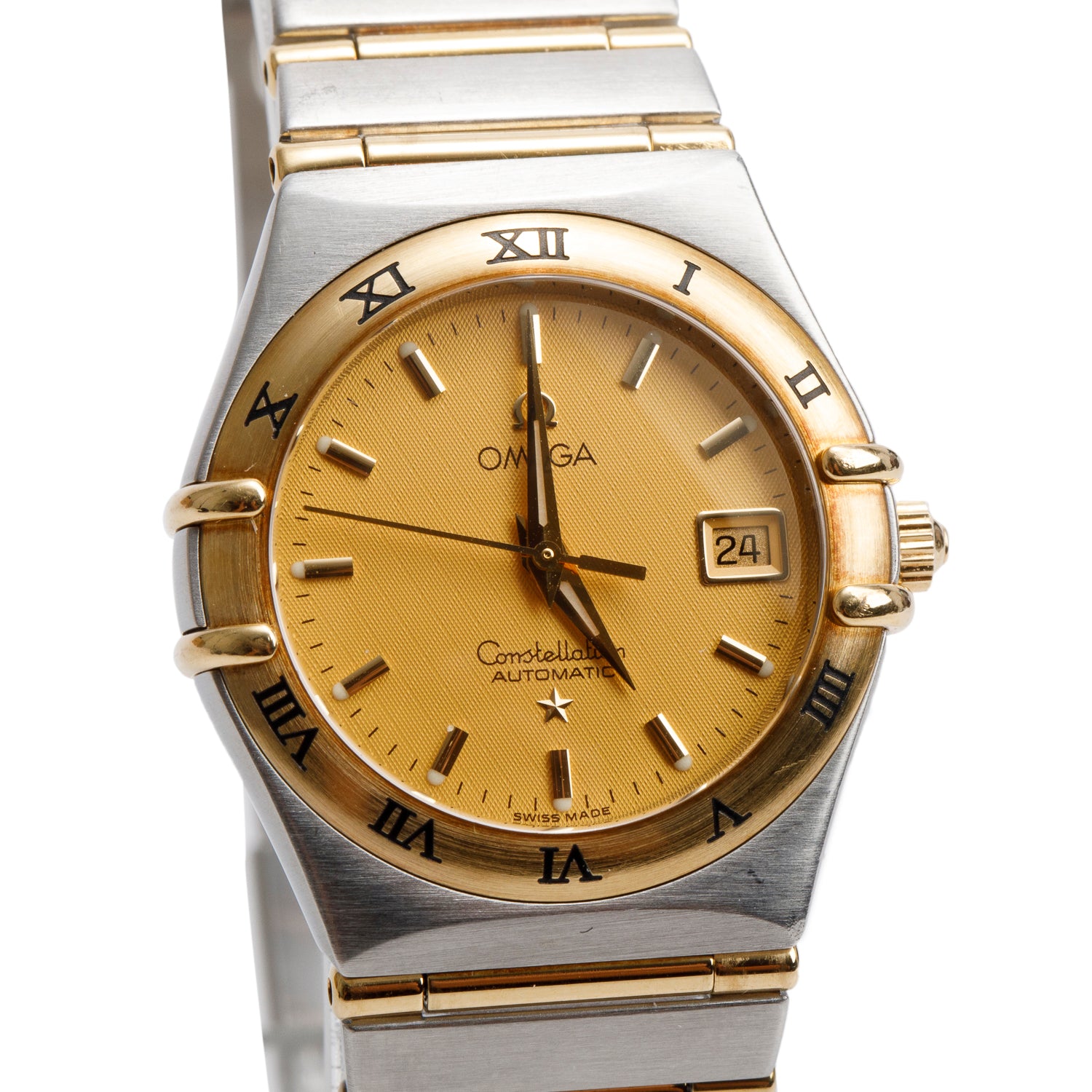 Omega Stainless Steel & 18k Yellow Gold Constellation 27.5 MM Automatic Watch w/ Papers