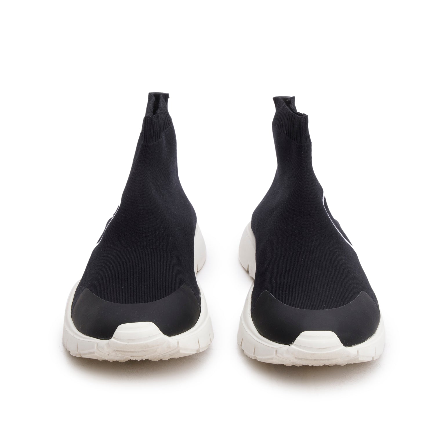Valentino Black VLogo Embroidered Sock Sneakers, Size 38 w/ Box