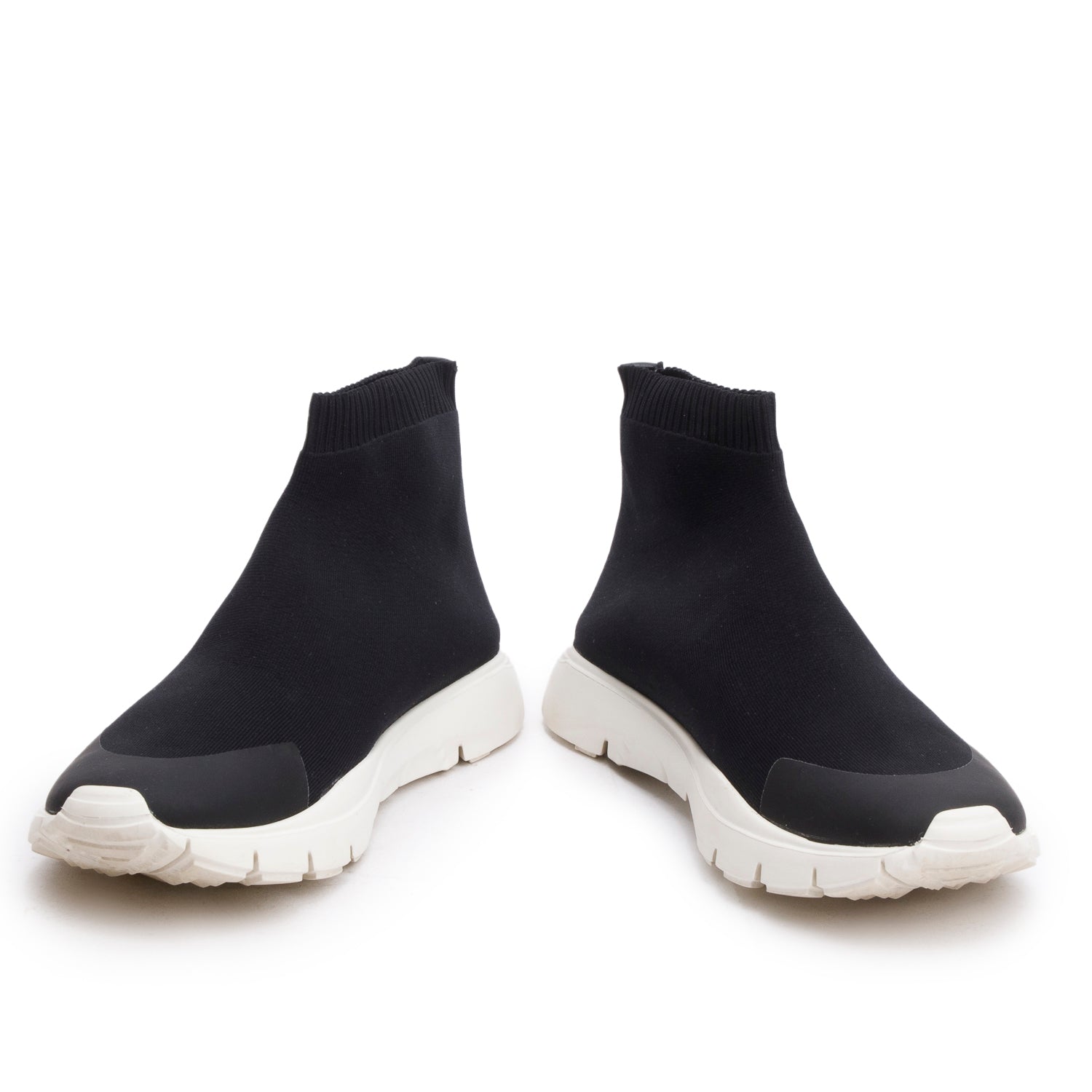 Valentino Black VLogo Embroidered Sock Sneakers, Size 38 w/ Box