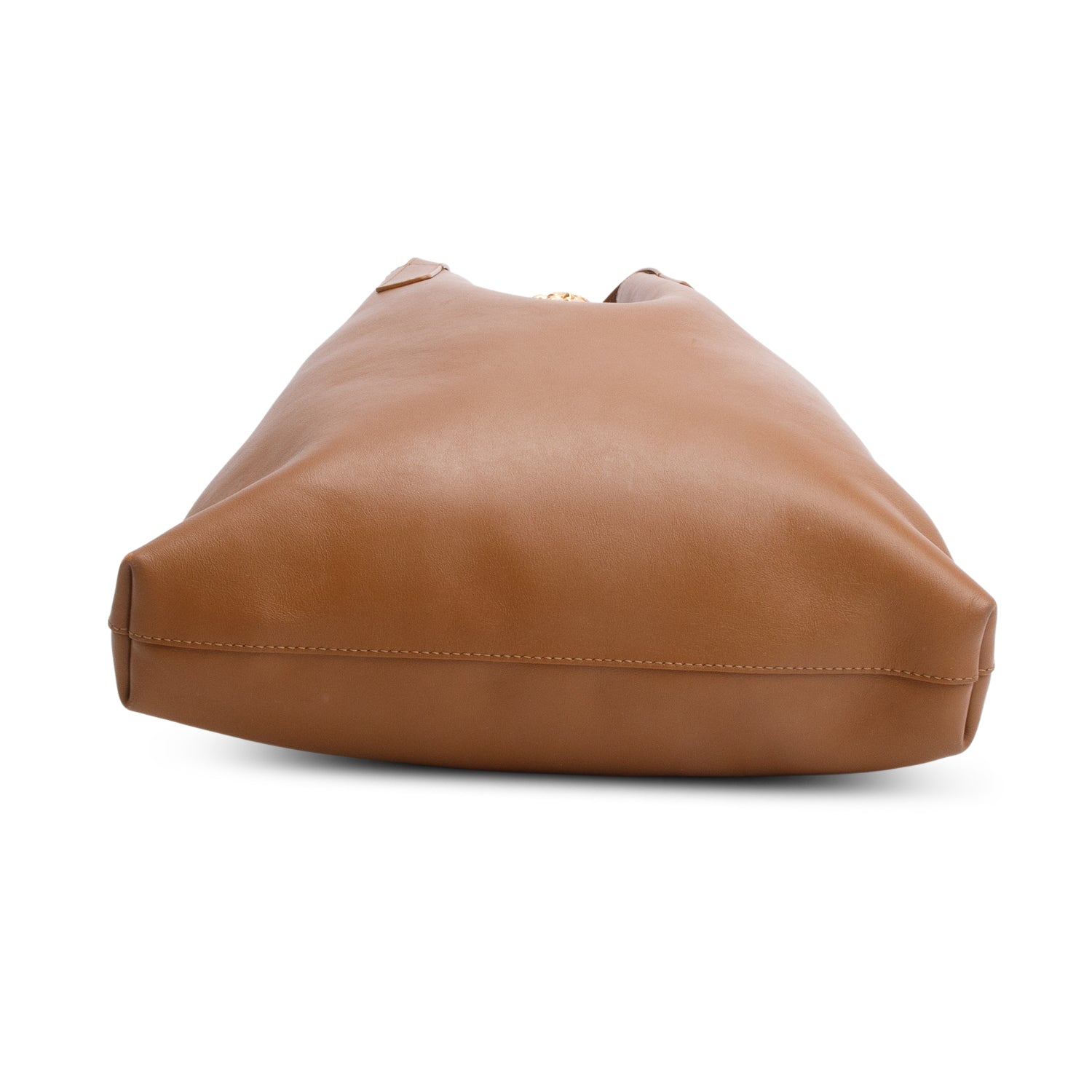 Versace Brown Leather La Medusa Tote Bag