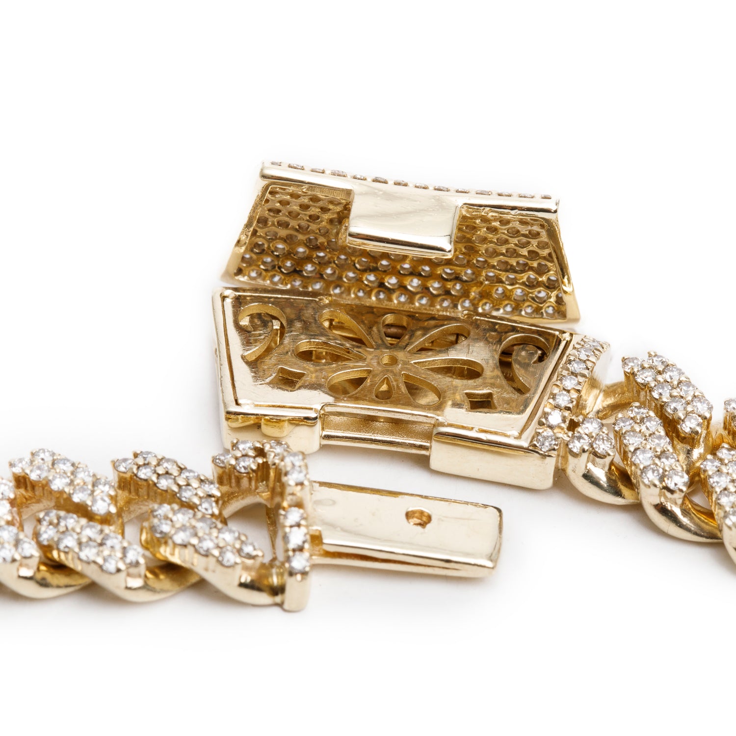 10k Yellow Gold 22.07 tcw. Diamond Cuban Link Necklace