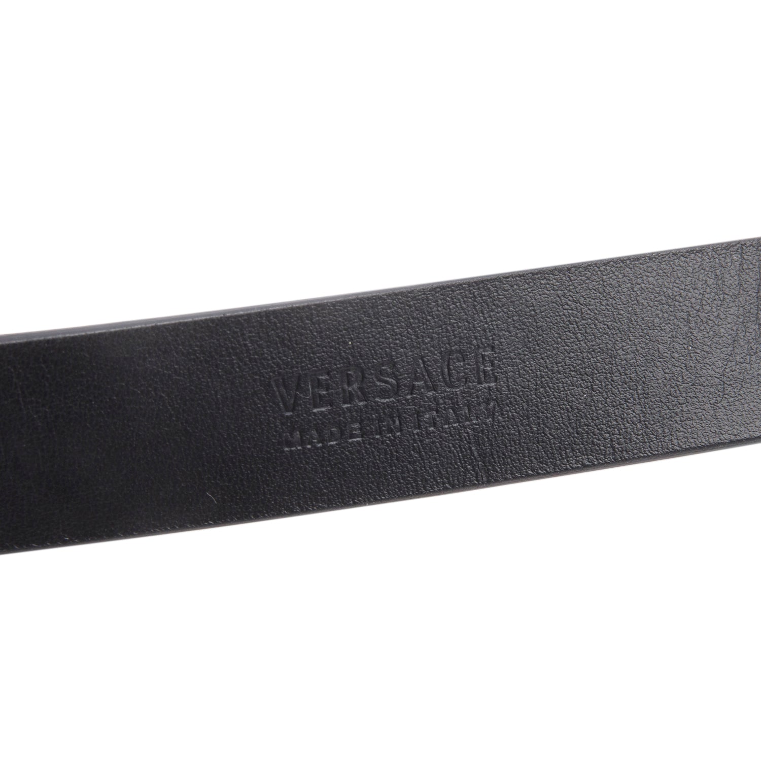 Versace Black Calfskin Leather Palazzo Medusa Belt 57