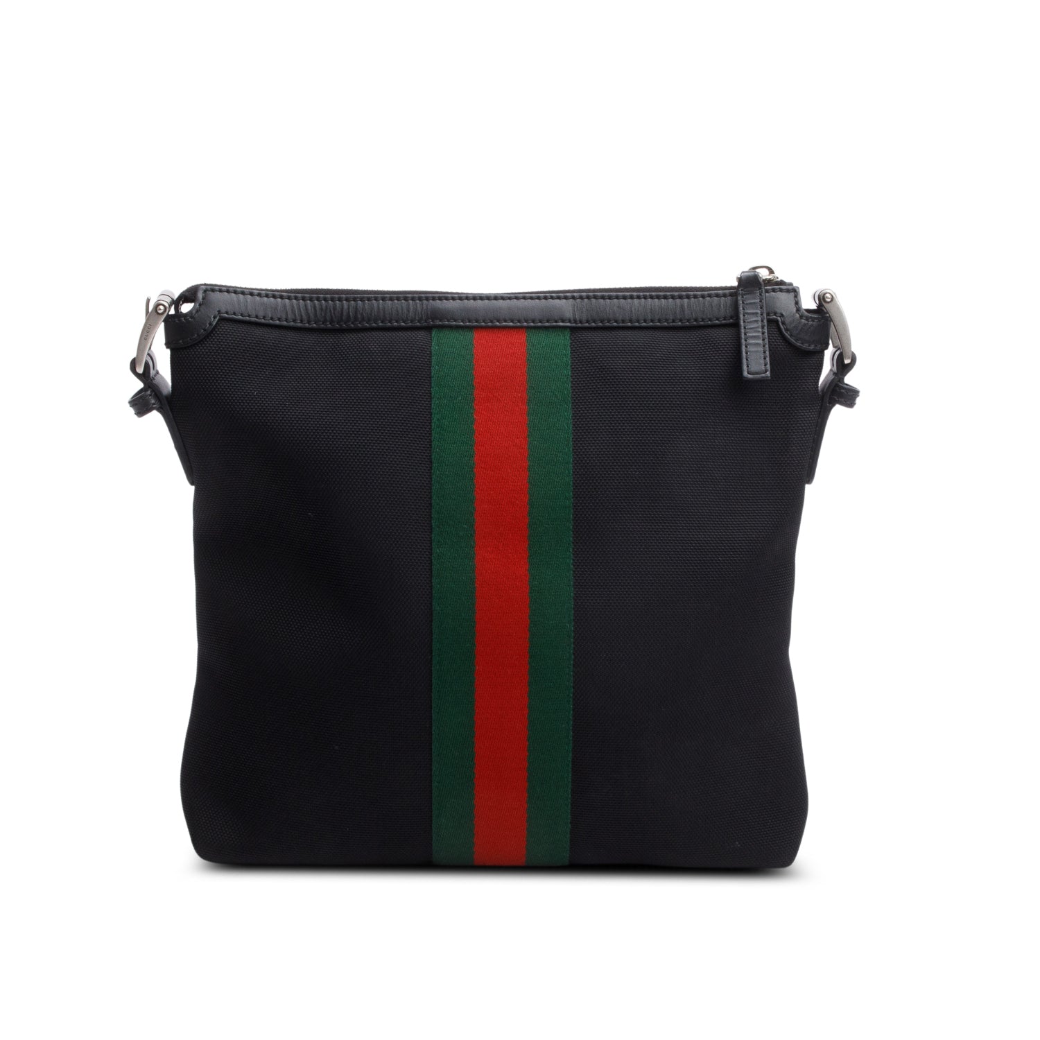 Gucci Black Techno Canvas Web Messenger Bag