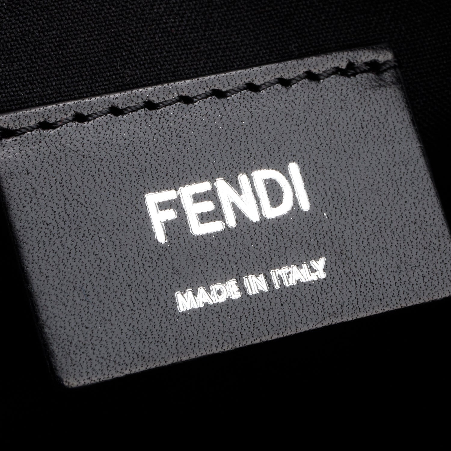 Fendi 2023 Grey Glazed Fabric Vitello Liberty FF Diagonal Belt Bag w/ Box & Receipt