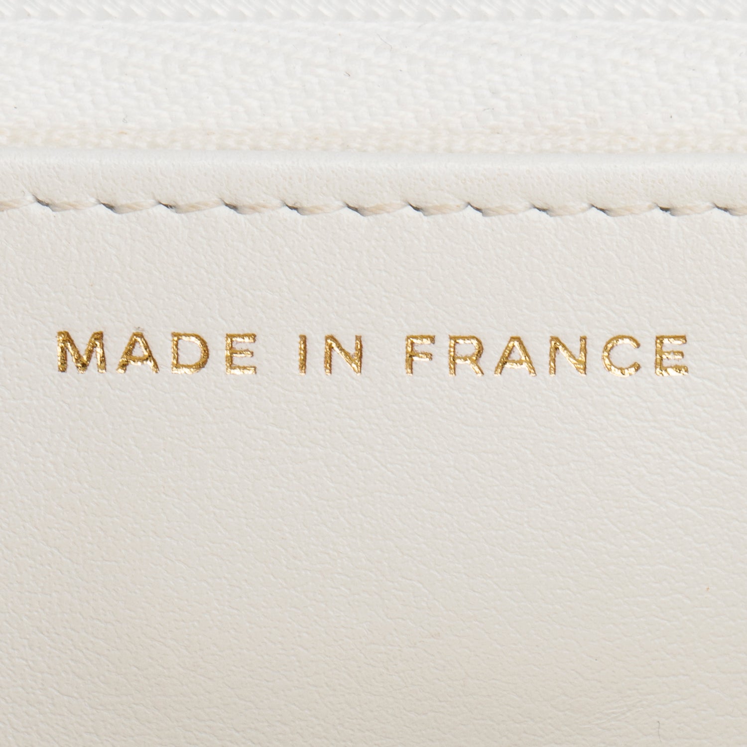 Chanel White Quilted Caviar Leather Classic Wallet on Chain