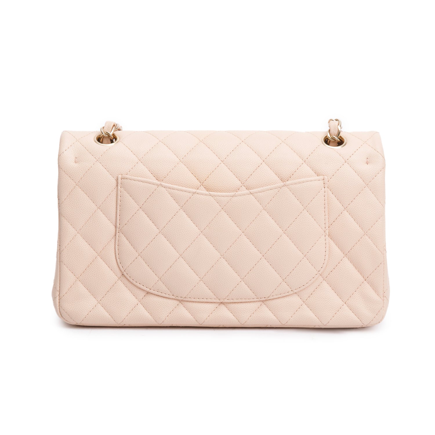 Chanel Beige Caviar Leather Classic Medium Double Flap