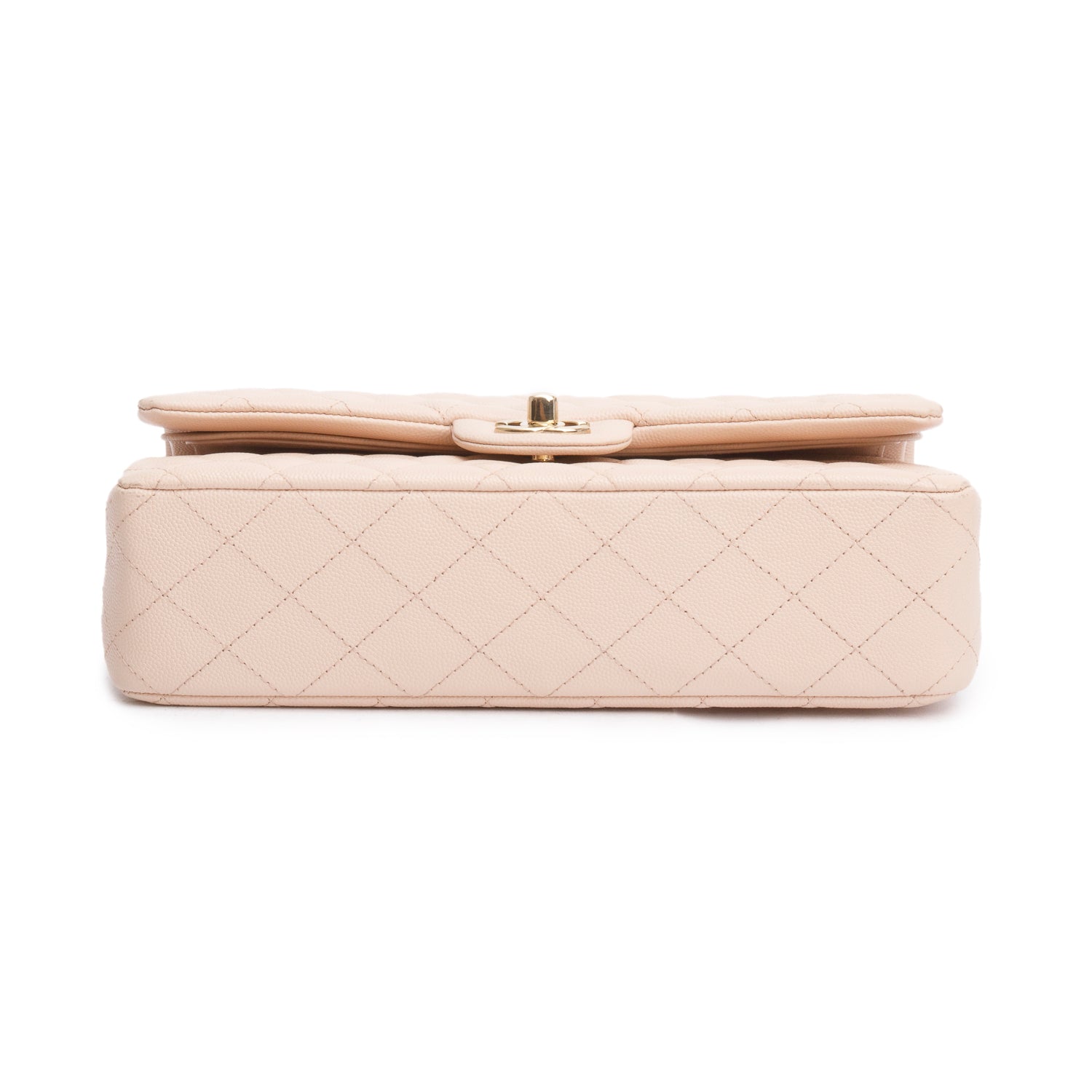 Chanel Beige Caviar Leather Classic Medium Double Flap