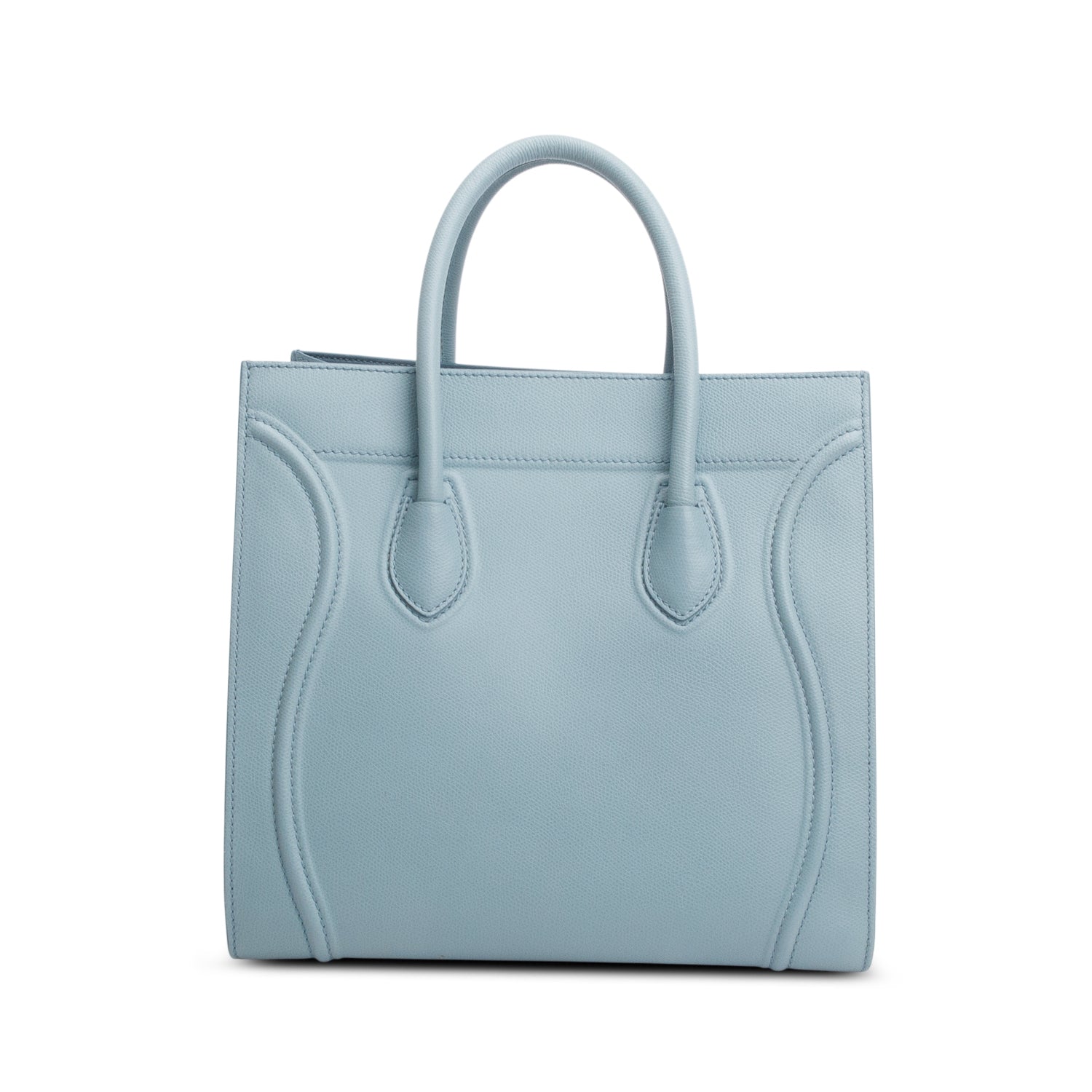 Celine Blue Grained Calfskin Medium Phantom Luggage