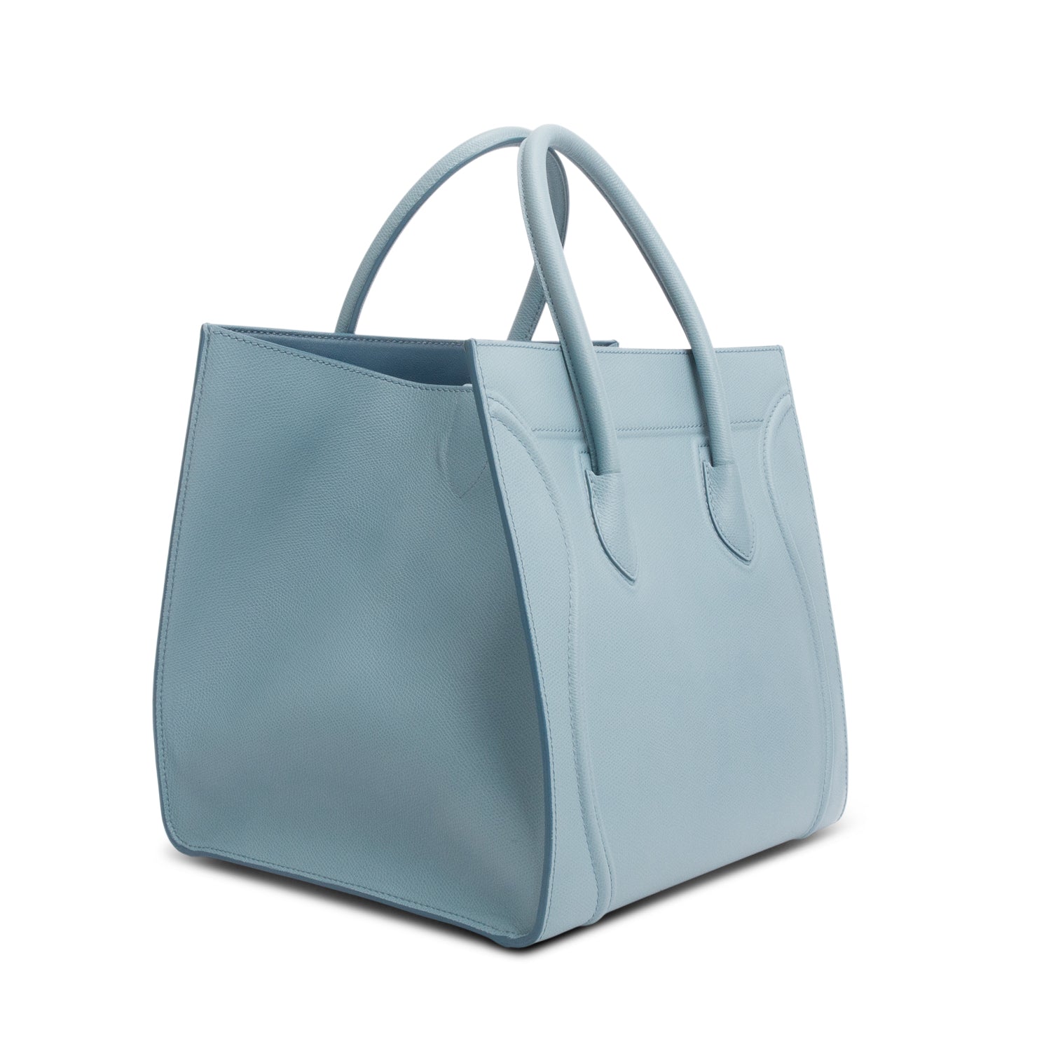 Celine Blue Grained Calfskin Medium Phantom Luggage