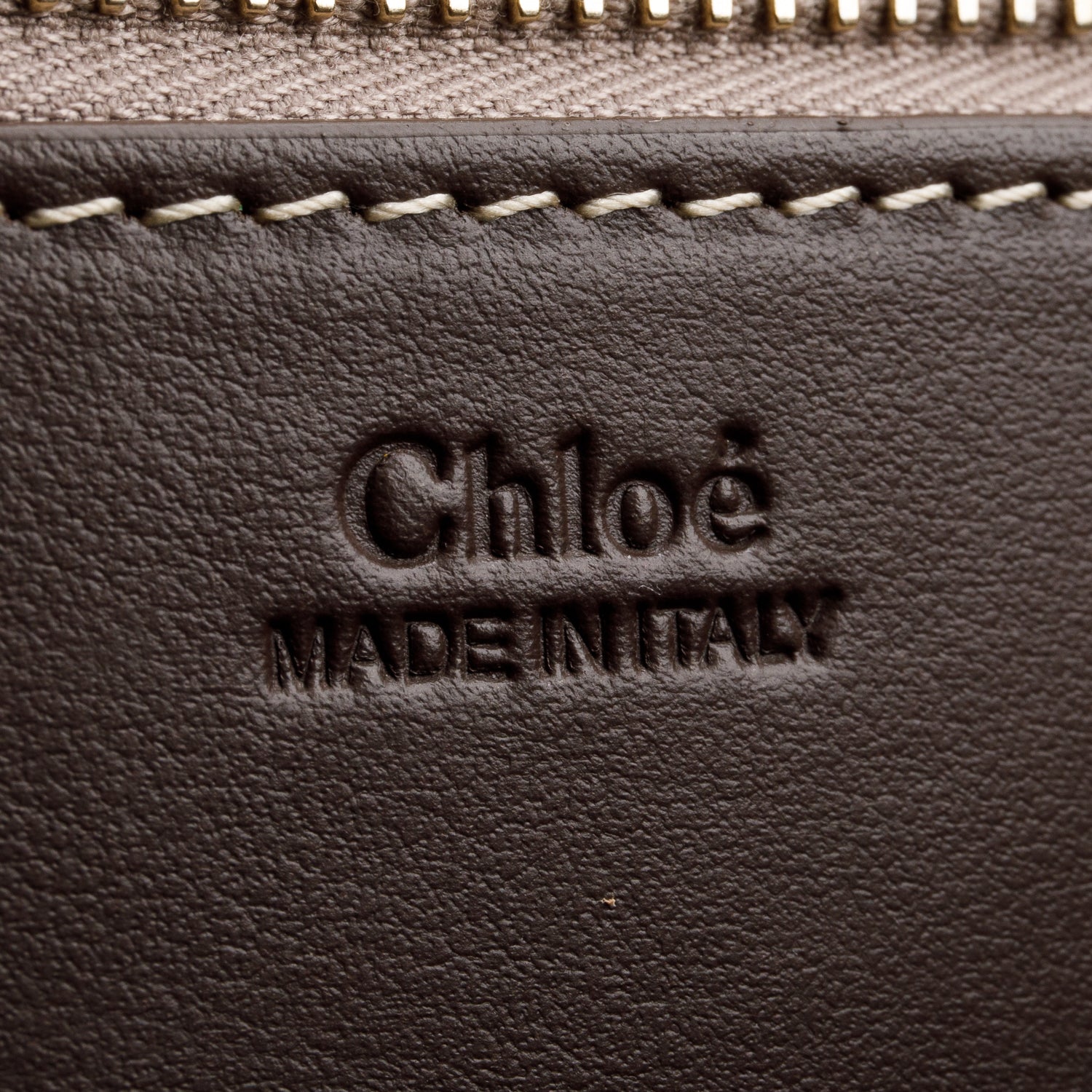 Chloe Brown Felt Medium Woody Ribbon Tote