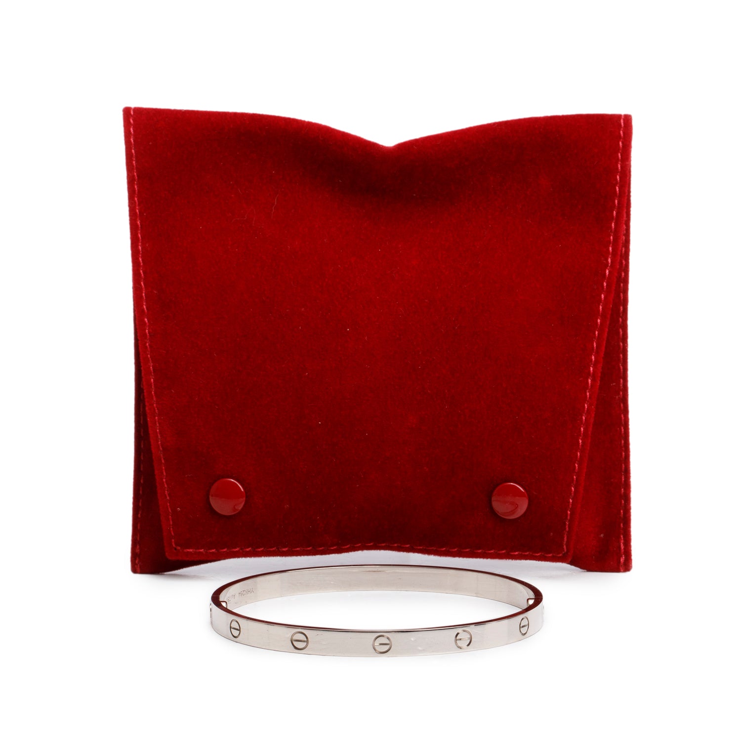 Cartier 18k White Gold Love Bracelet, Size 22