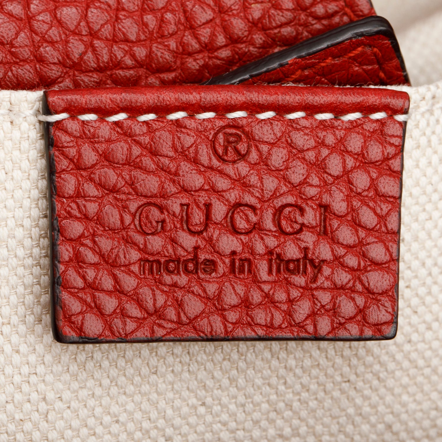 Gucci Red Calfskin Mini Bamboo Shopper Tote w/ Strap