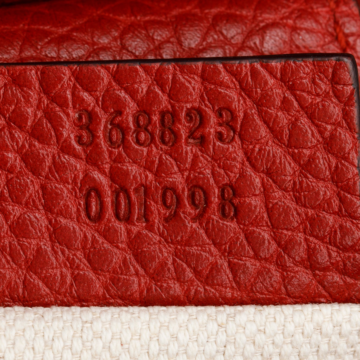 Gucci Red Calfskin Mini Bamboo Shopper Tote w/ Strap