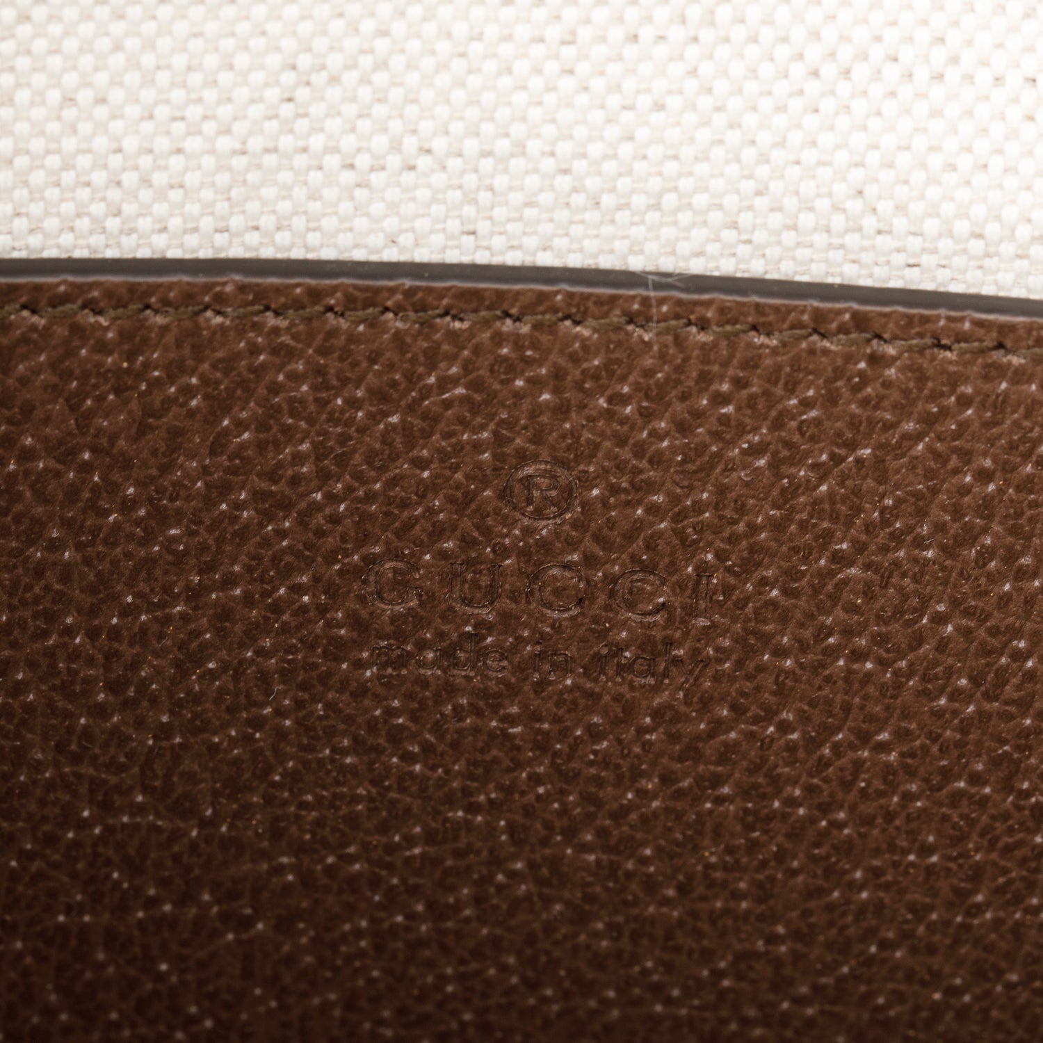 Gucci Brown Monogram Jumbo GG Dollar Calfskin Pouch