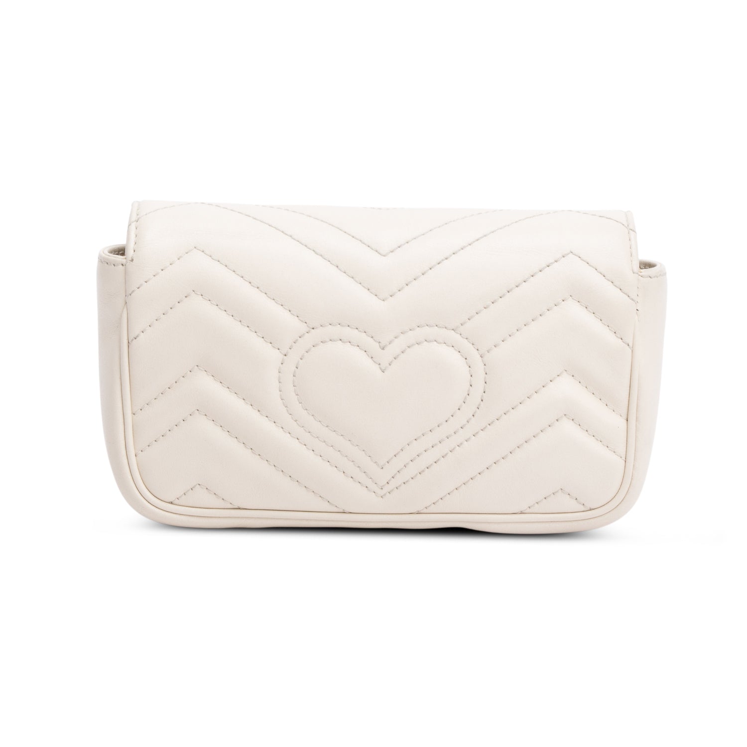 Gucci Cream GG Marmont Matelasse Leather Super Mini Bag