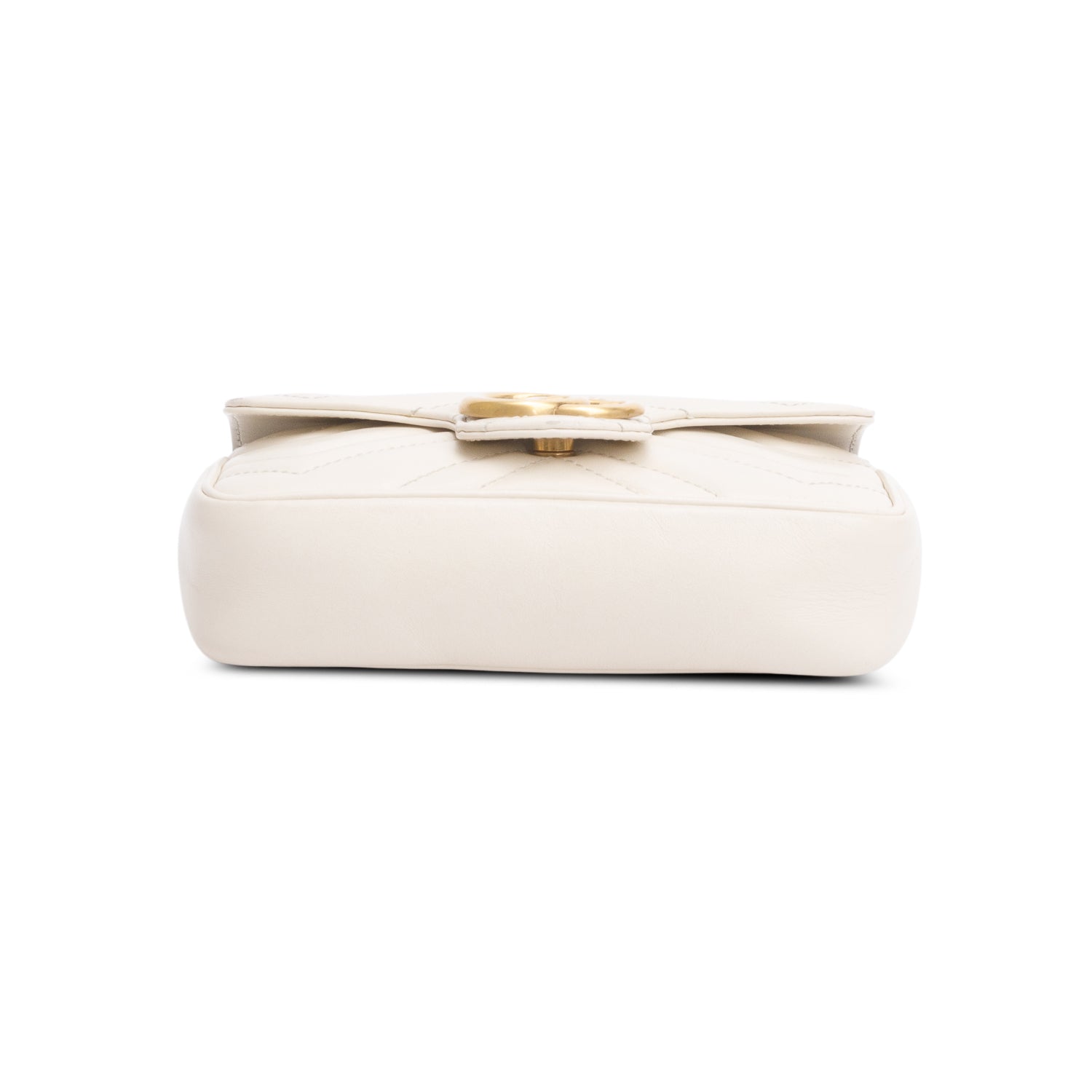 Gucci Cream GG Marmont Matelasse Leather Super Mini Bag
