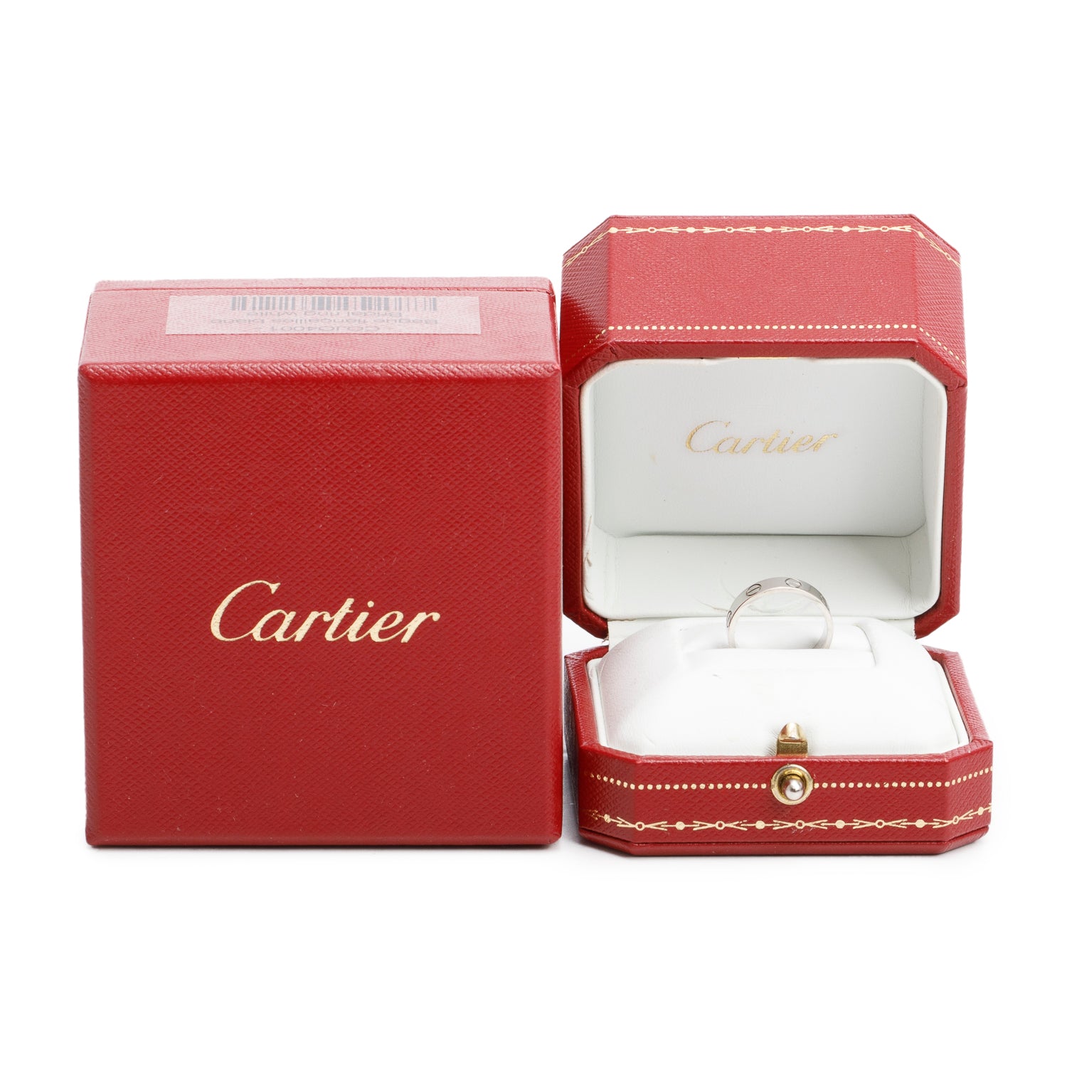 Cartier 18k White Gold 3.6 MM Love Wedding Band Ring, Size 47 4.25 w/ Box