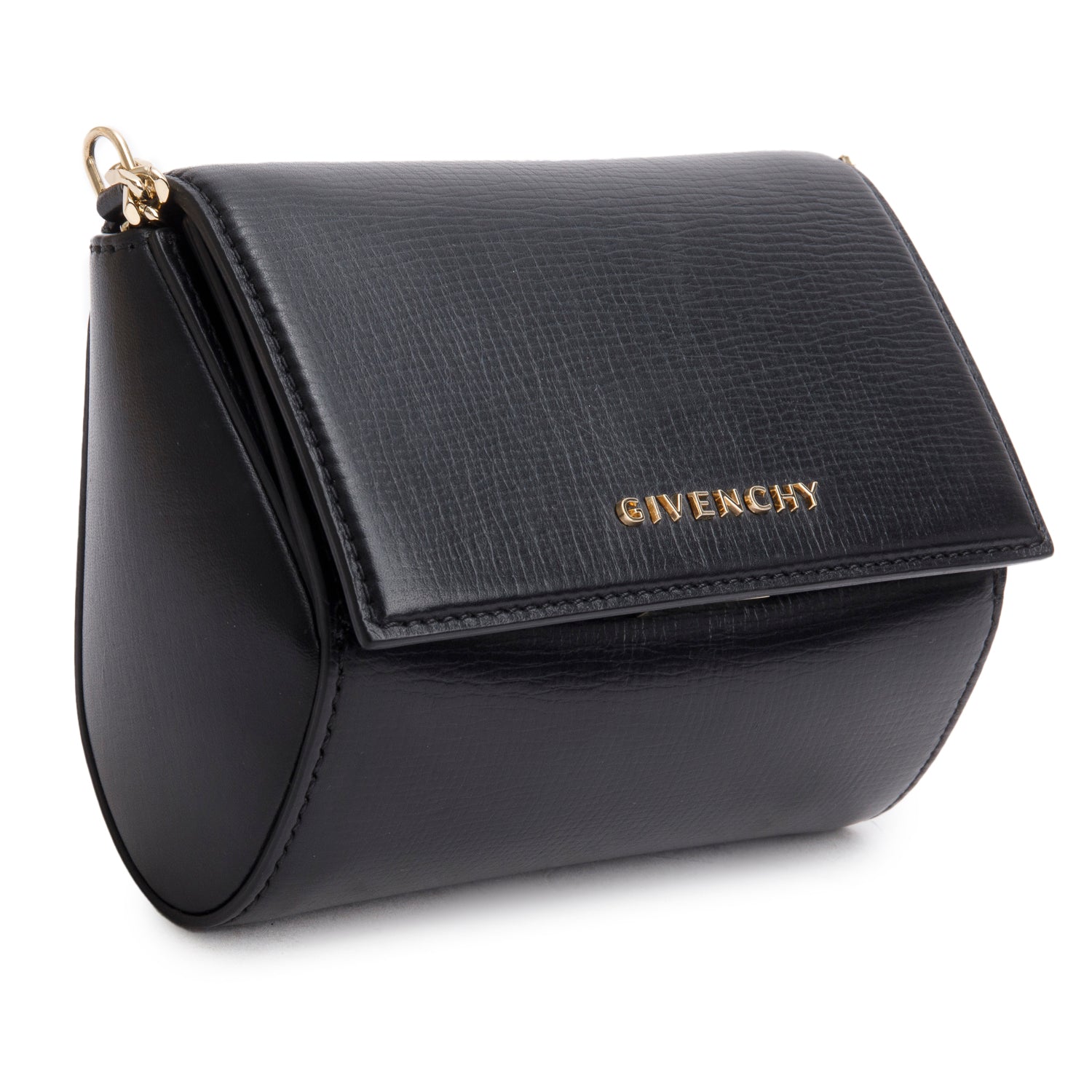 Givenchy Black Textured Calfskin Mini Pandora Box Chain Bag
