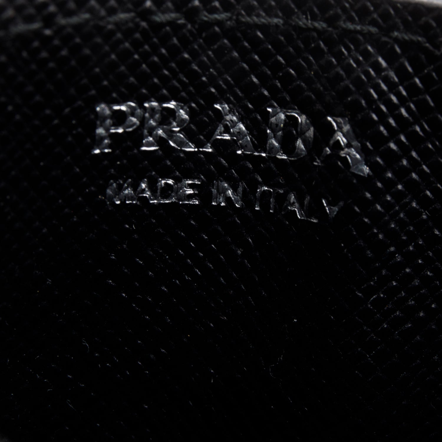 Prada 2020 Black Saffiano Leather Triangle Card Case w/ Box & Authenticity Card