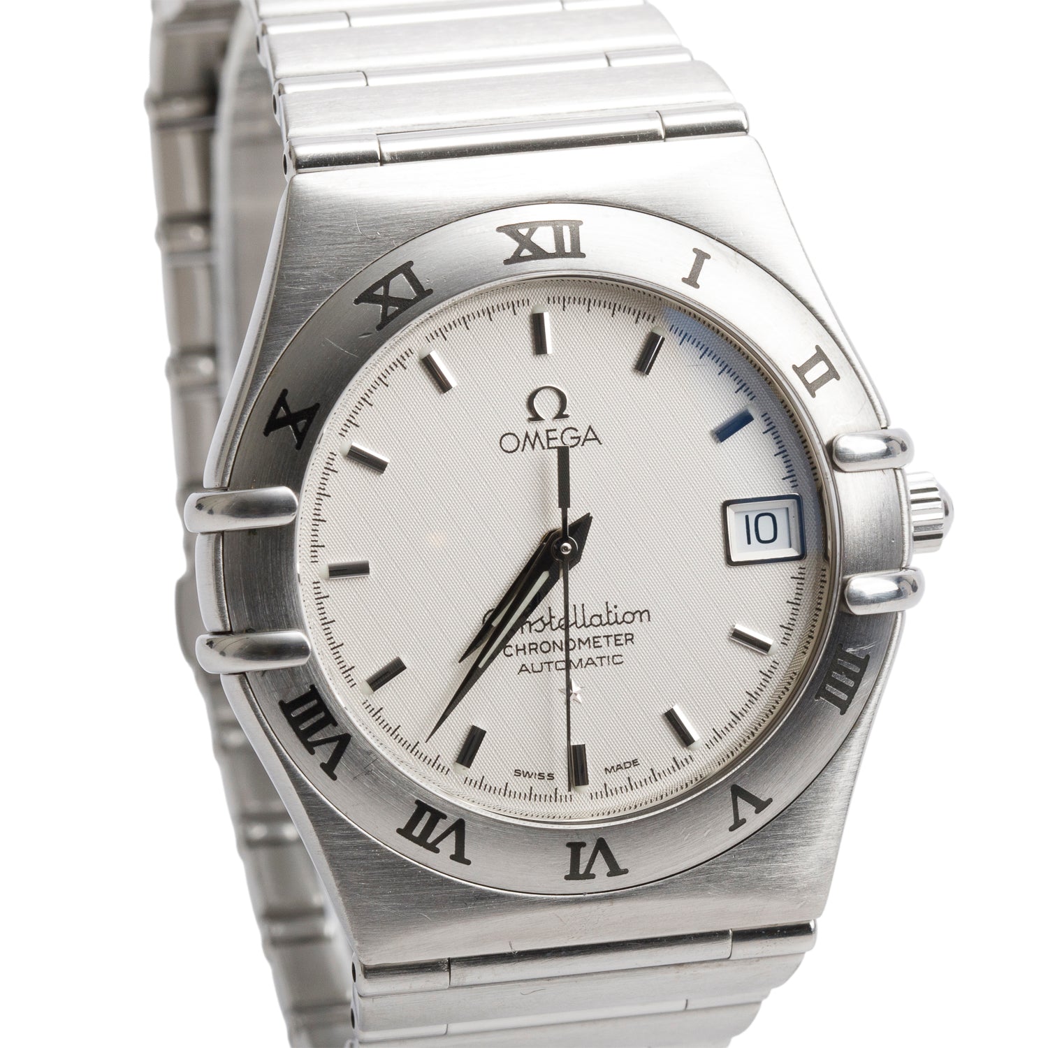 Omega Stainless Steel Constellation 35.5 MM Automatic Watch White Dial