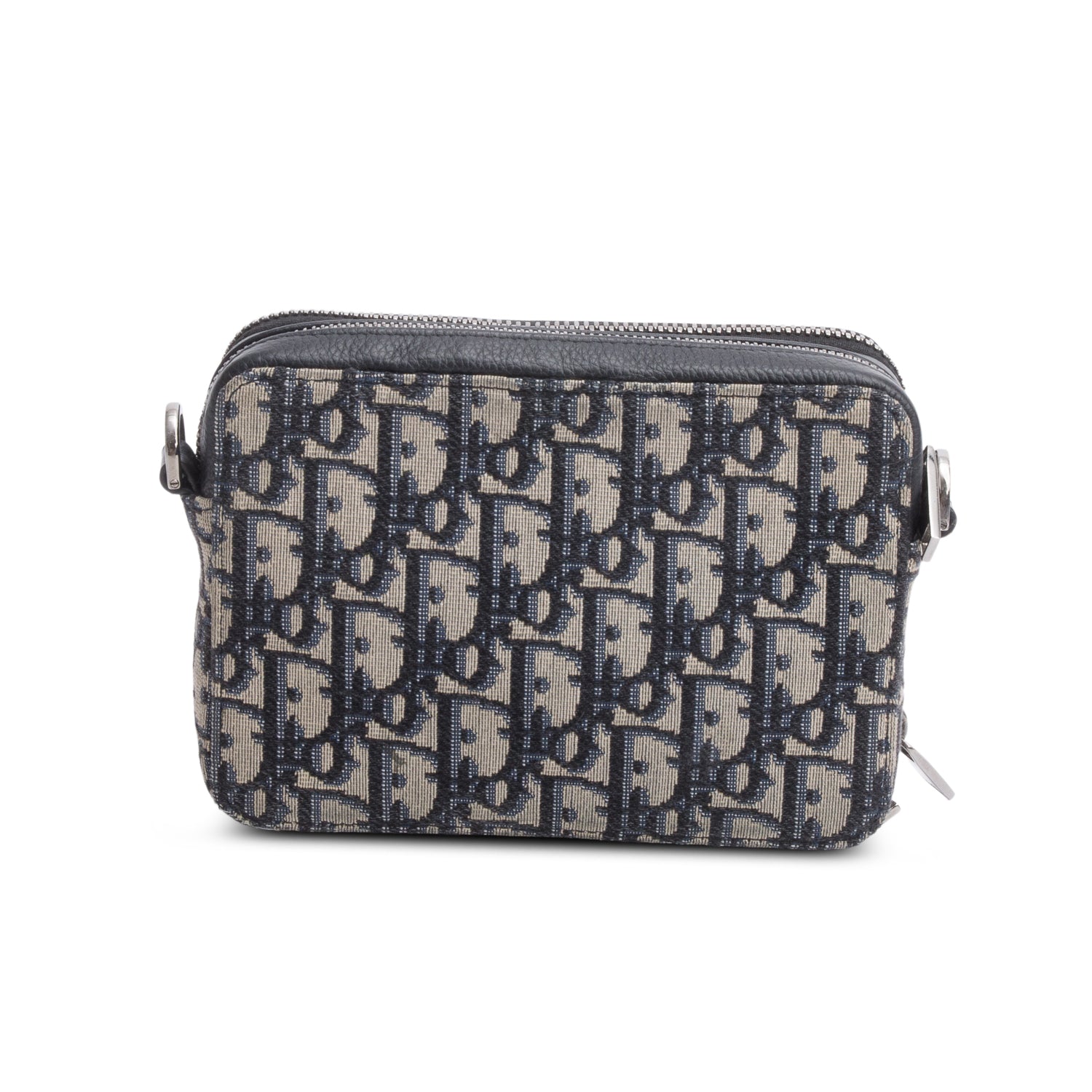 Christion Dior 2020 Oblique Jacquard Zipped Pouch Crossbody w/ Box & Strap