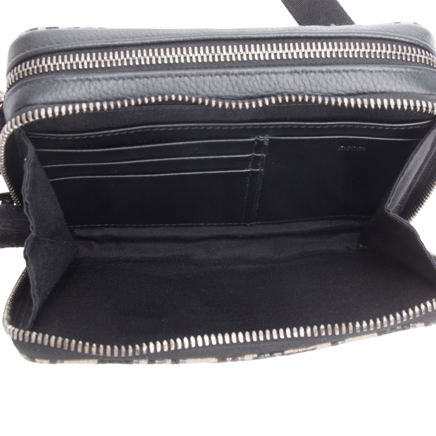 Christion Dior 2020 Oblique Jacquard Zipped Pouch Crossbody w/ Box & Strap