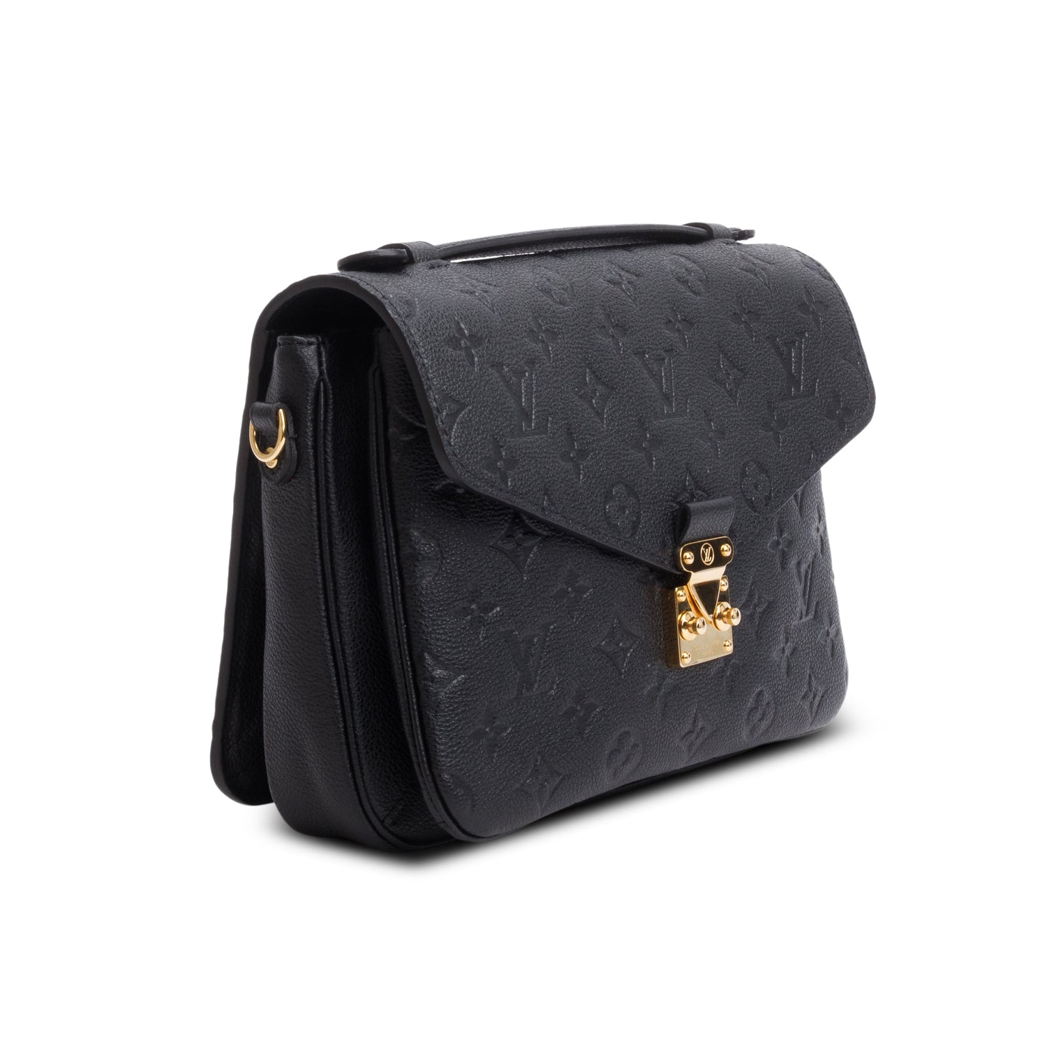 Louis Vuitton Black Monogram Empreinte Leather Pochette Metis w/ Box