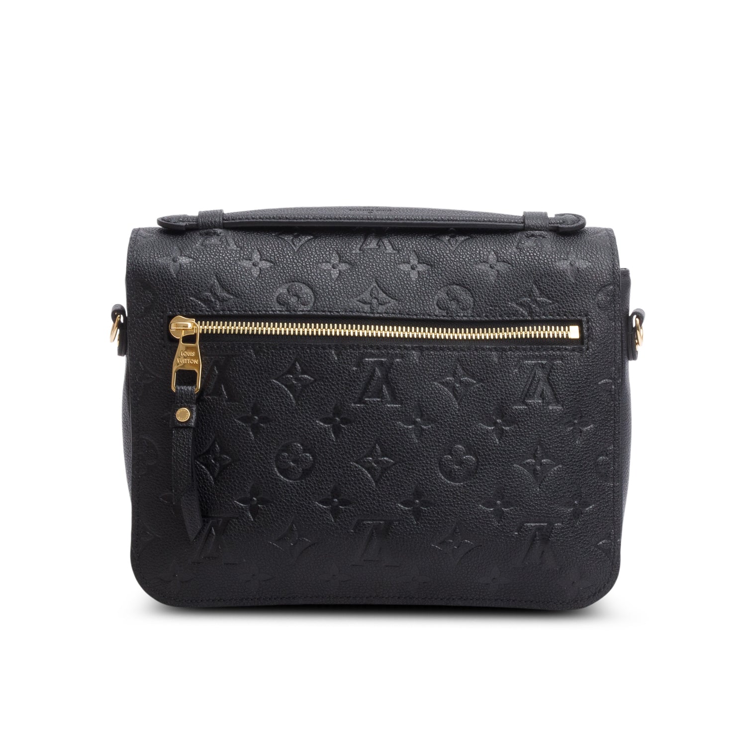 Louis Vuitton Black Monogram Empreinte Leather Pochette Metis w/ Box