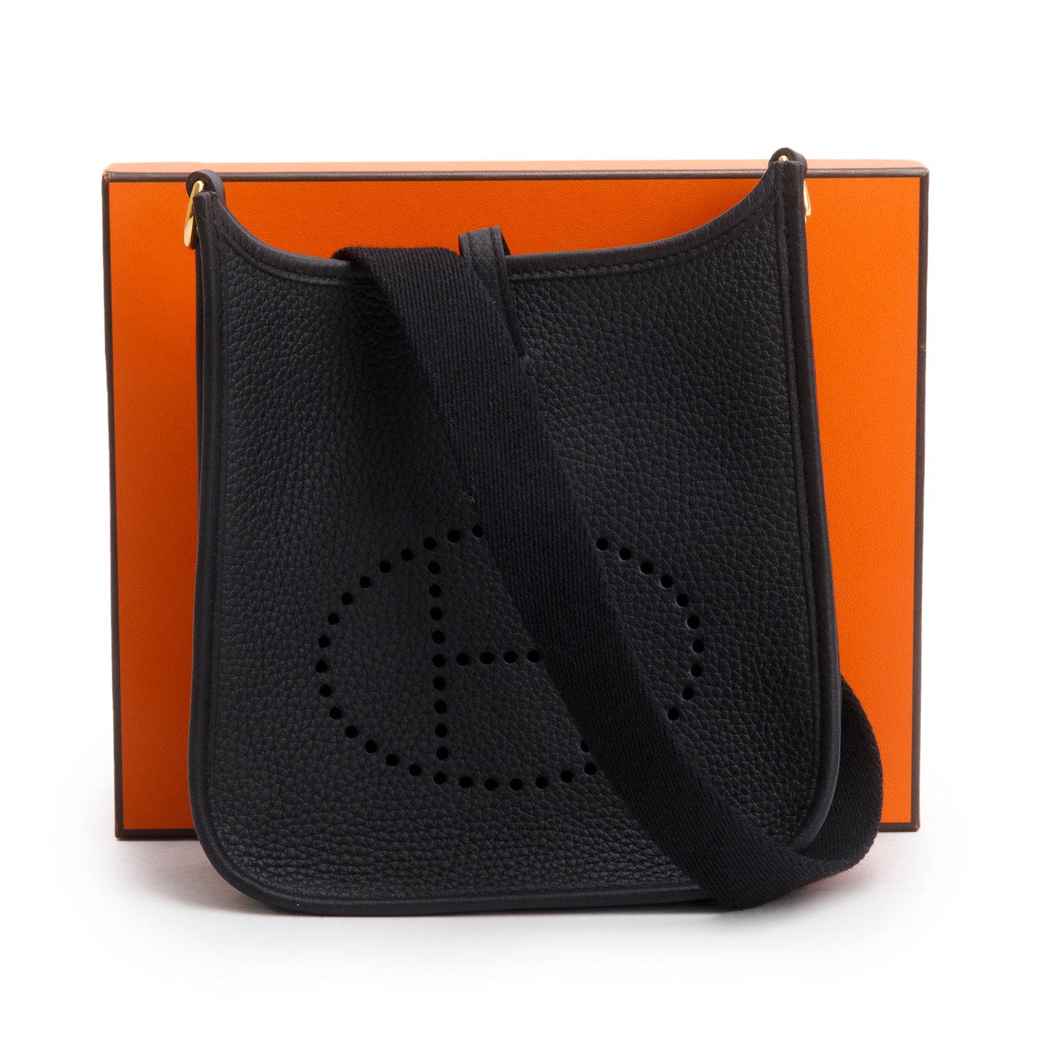 Hermes 2024 Noir Taurillon Clemence Amazone Evelyne TPM 16 w/ Box & Receipt