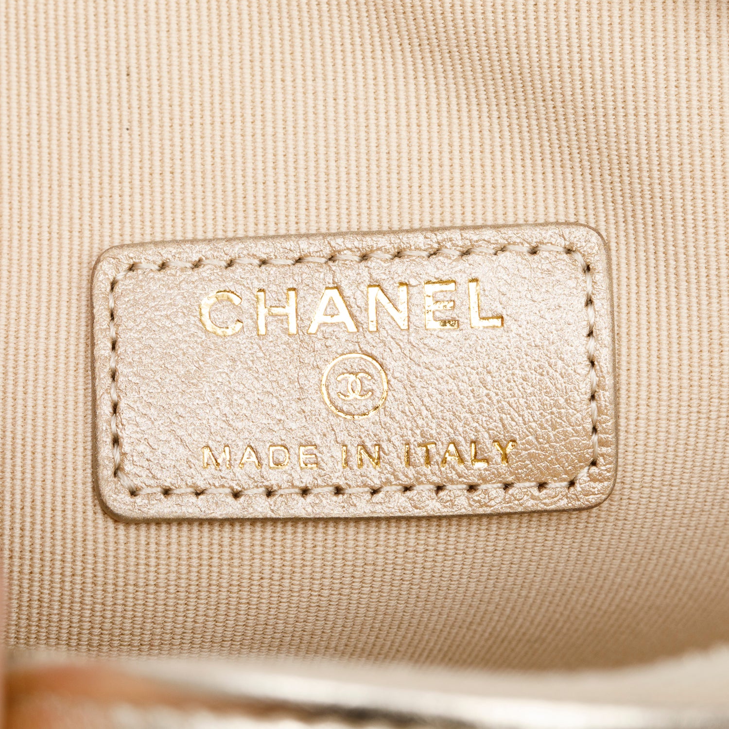 Chanel 2025 Gold Lambskin Quilted CC In Love Mini Heart Bag w/ Box & Receipt