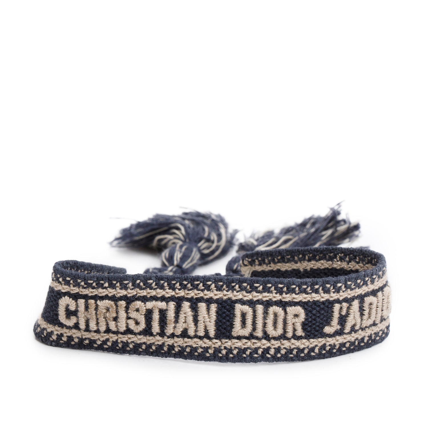 Christian Dior Woven Cotton Oblique J'Adior Friendship Bracelet Set w/ Box
