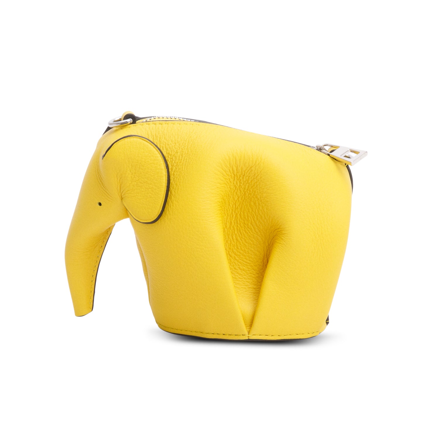 Loewe Yellow Calfskin Mini Elephant Crossbody Pouch w/ Box