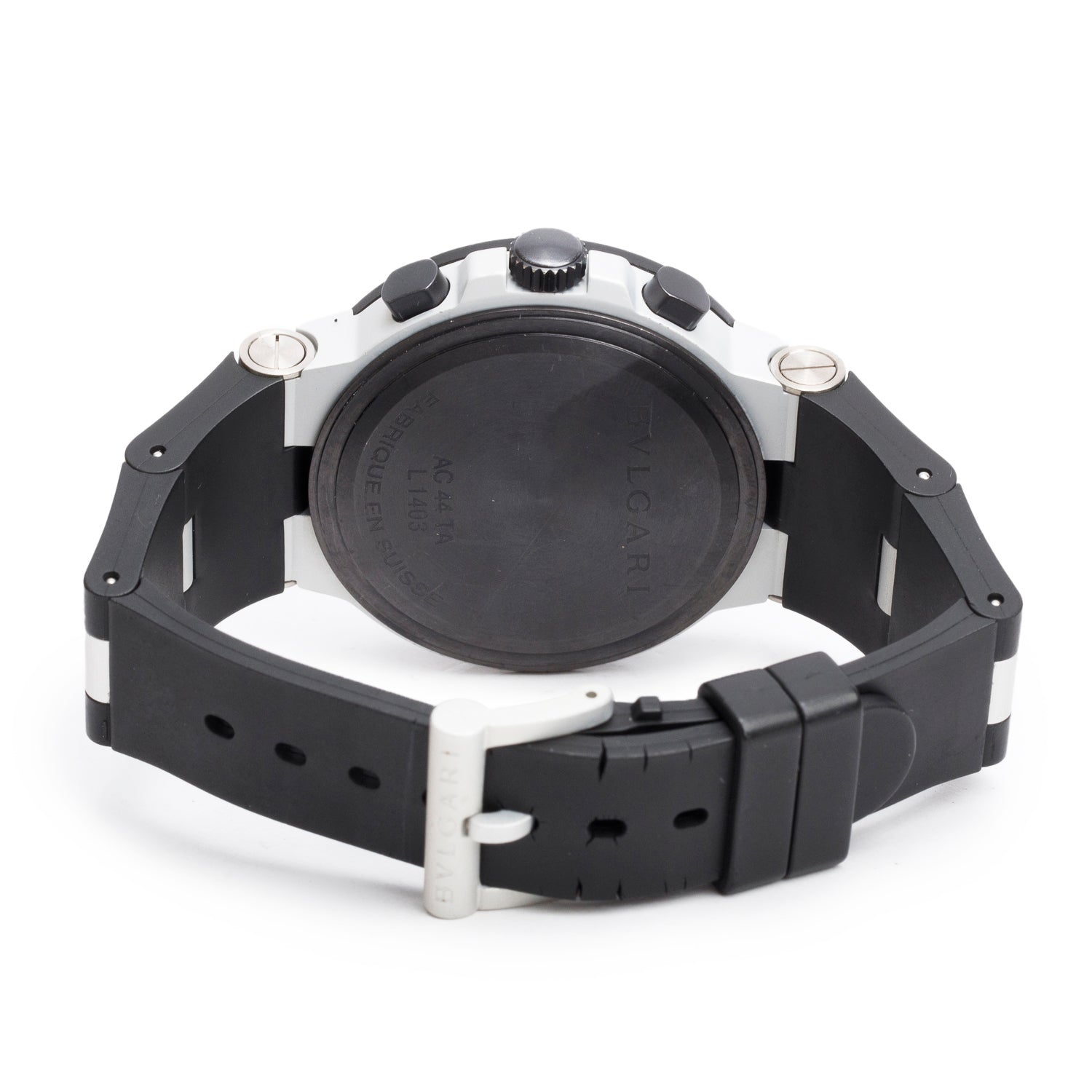 BVLGARI Aluminum 44 MM Chronograph Automatic Watch w/ Box & Papers