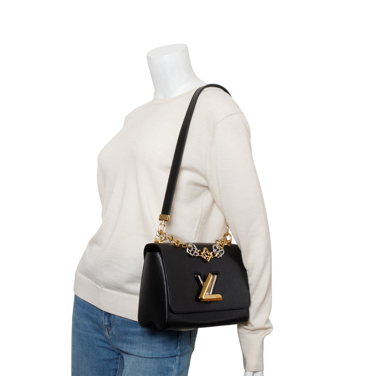Louis Vuitton Black Epi Leather Twist MM w/ Box