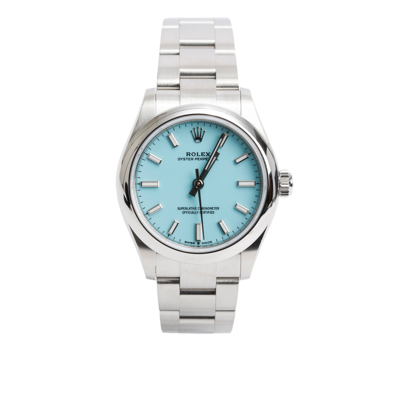 Rolex 2023 Stainless Steel Oyster Perpetual 31 MM Watch Tiffany Blue Dial 277200 w/ Box & Papers