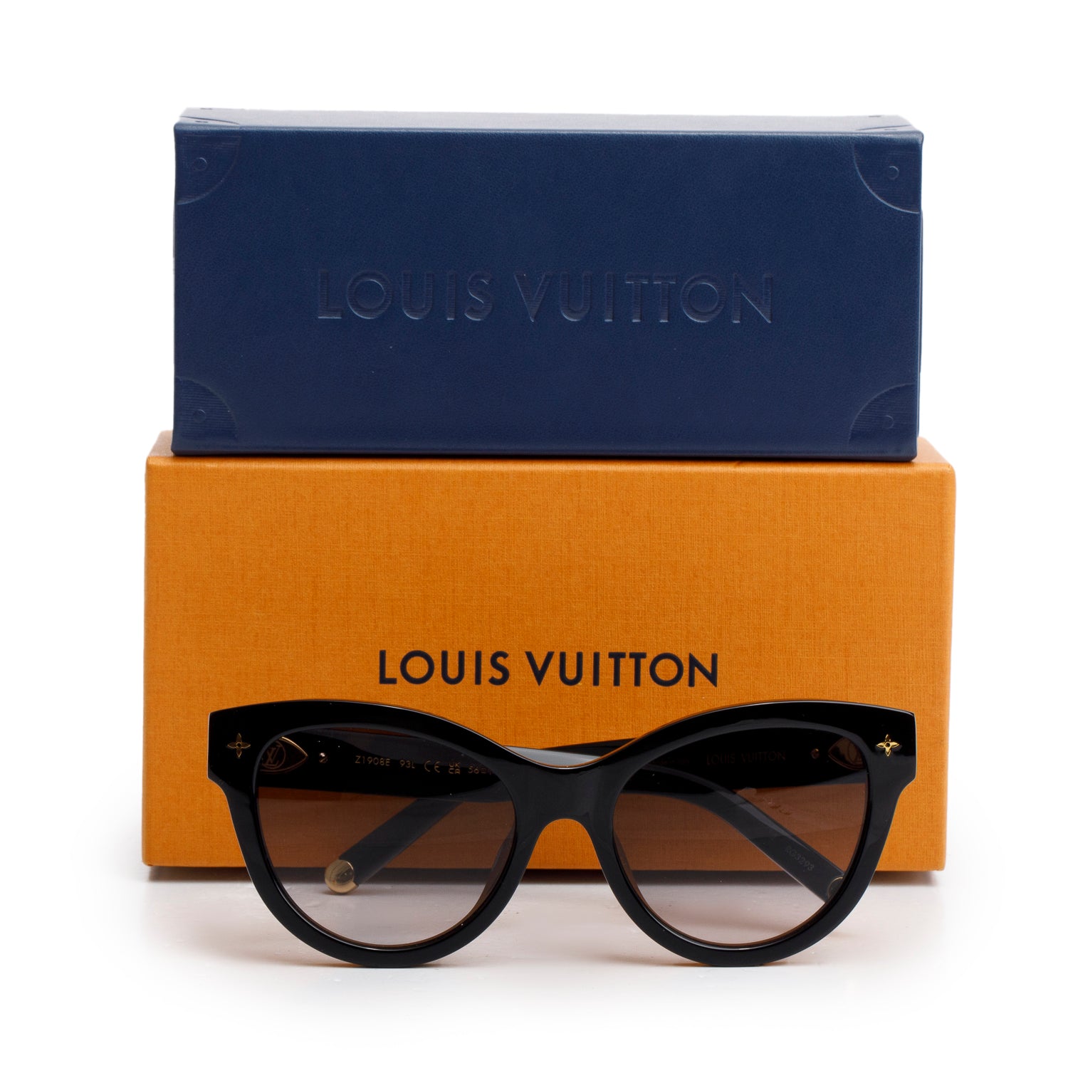 Louis Vuitton 2023 Z1908E Black Acetate My Monogram Cat-Eye Sunglasses w/ Box & Case