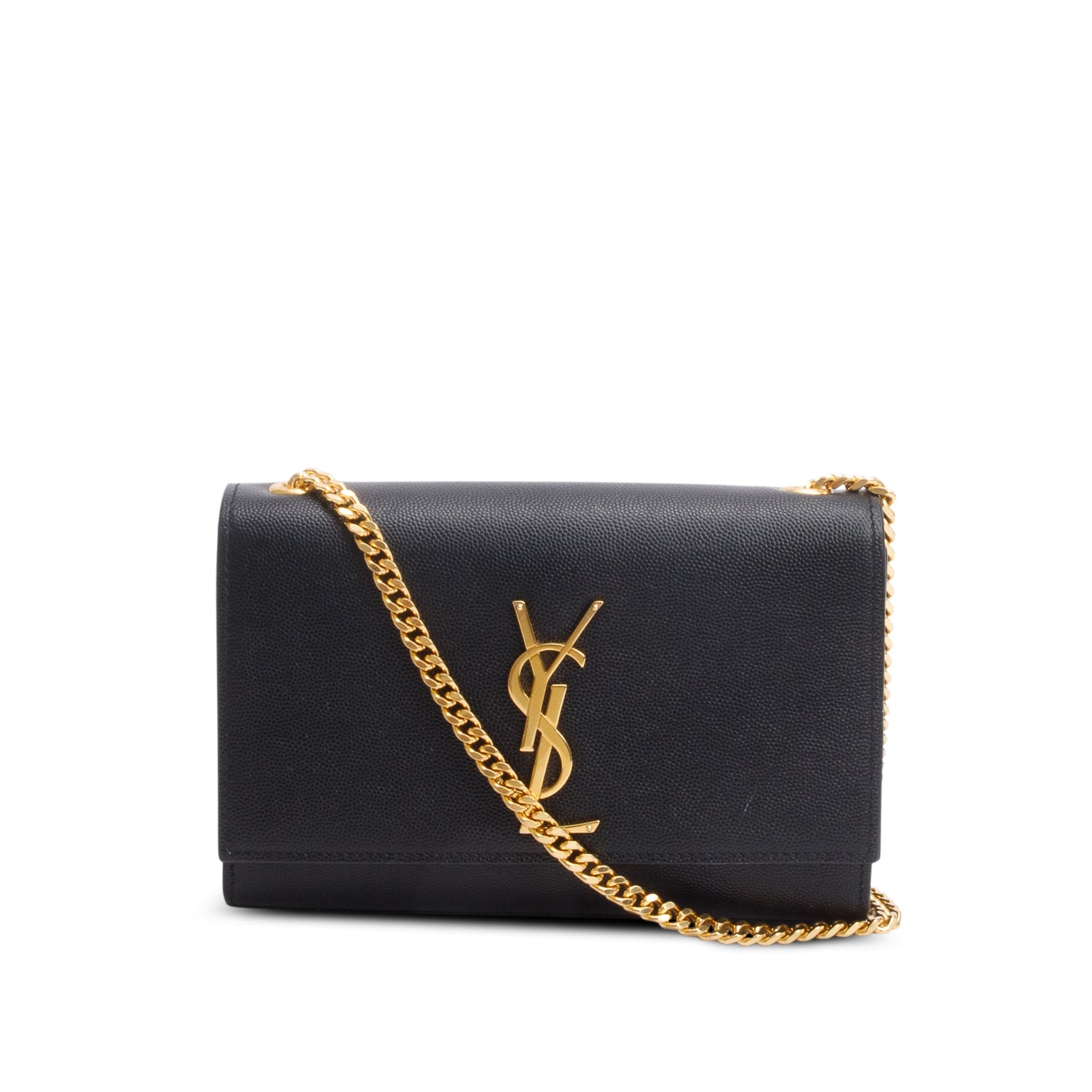 Saint Laurent 2020 Black Grain De Poudre Small Monogram Kate Satchel w/ Box