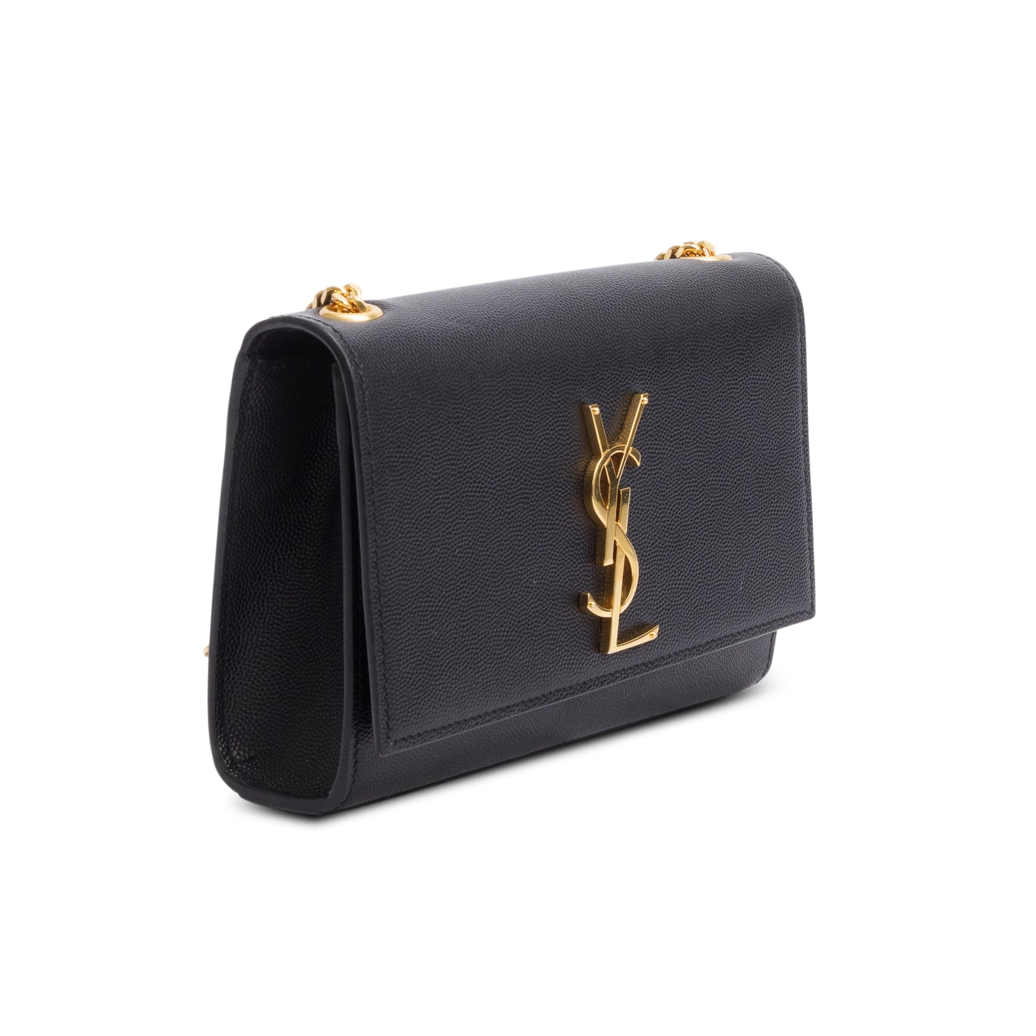 Saint Laurent 2020 Black Grain De Poudre Small Monogram Kate Satchel w/ Box
