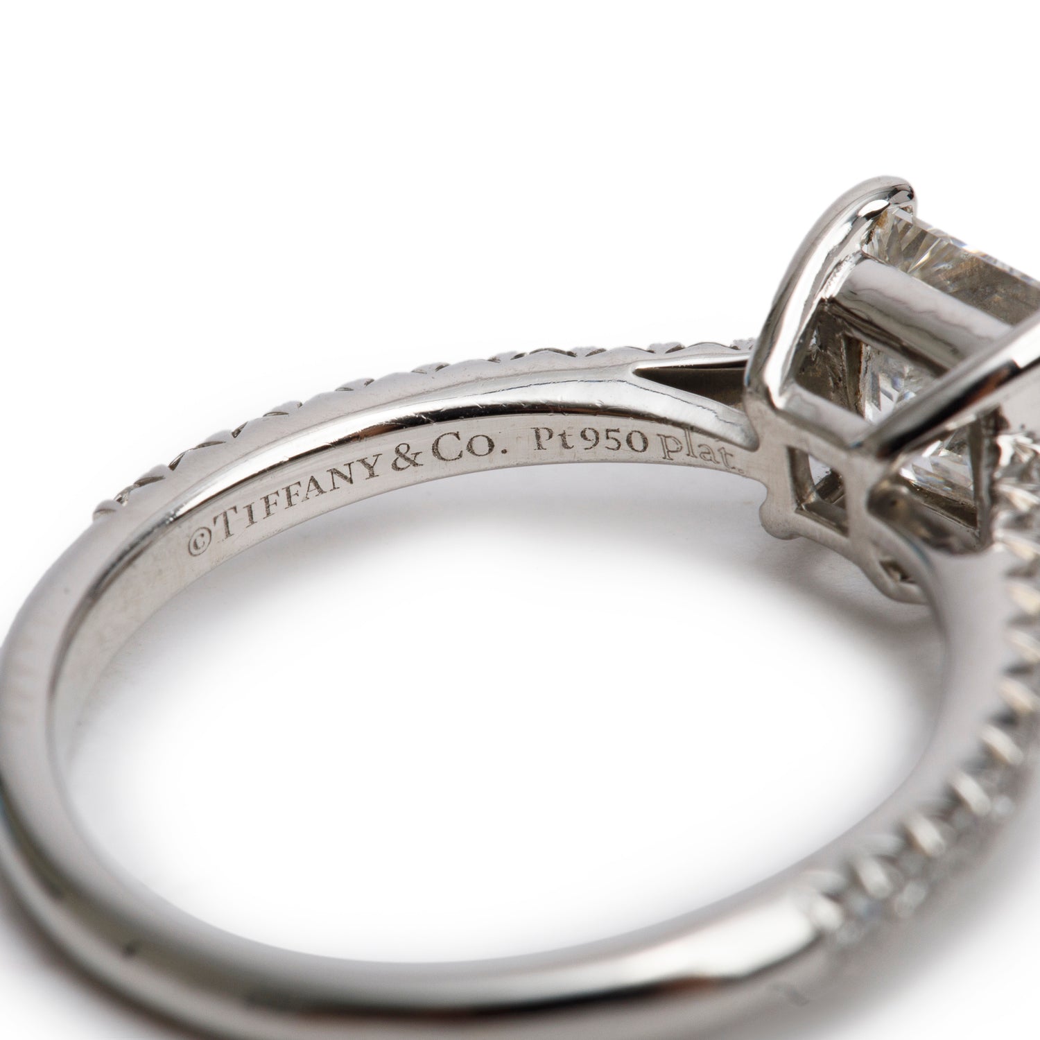 Tiffany & Co. Platinum 1.04 ct. Princess Cut Diamond Novo Engagement Ring, Size 5.5 w/ Box & Paperwork