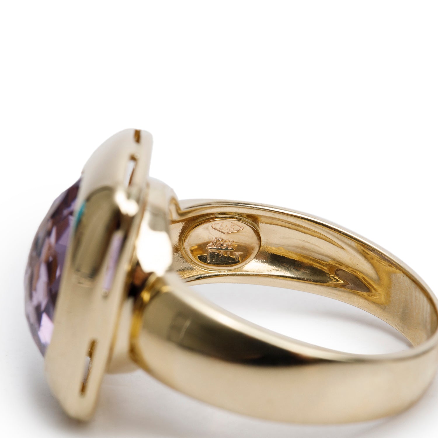 14k Yellow Gold Amethyst Ring, Size 7