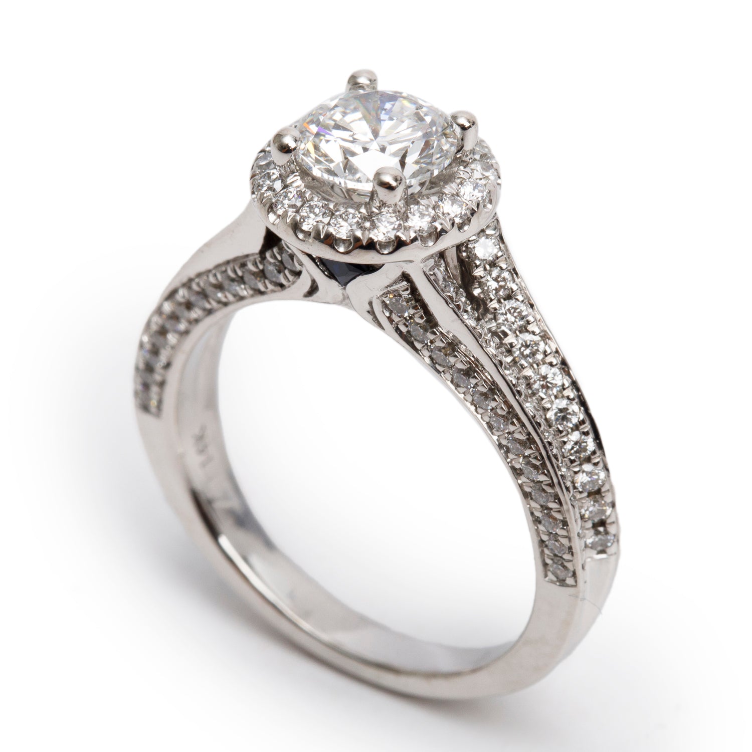 Vera Wang 14k White Gold Love Diamond Engagement Ring, Size 6.75 w/ Box