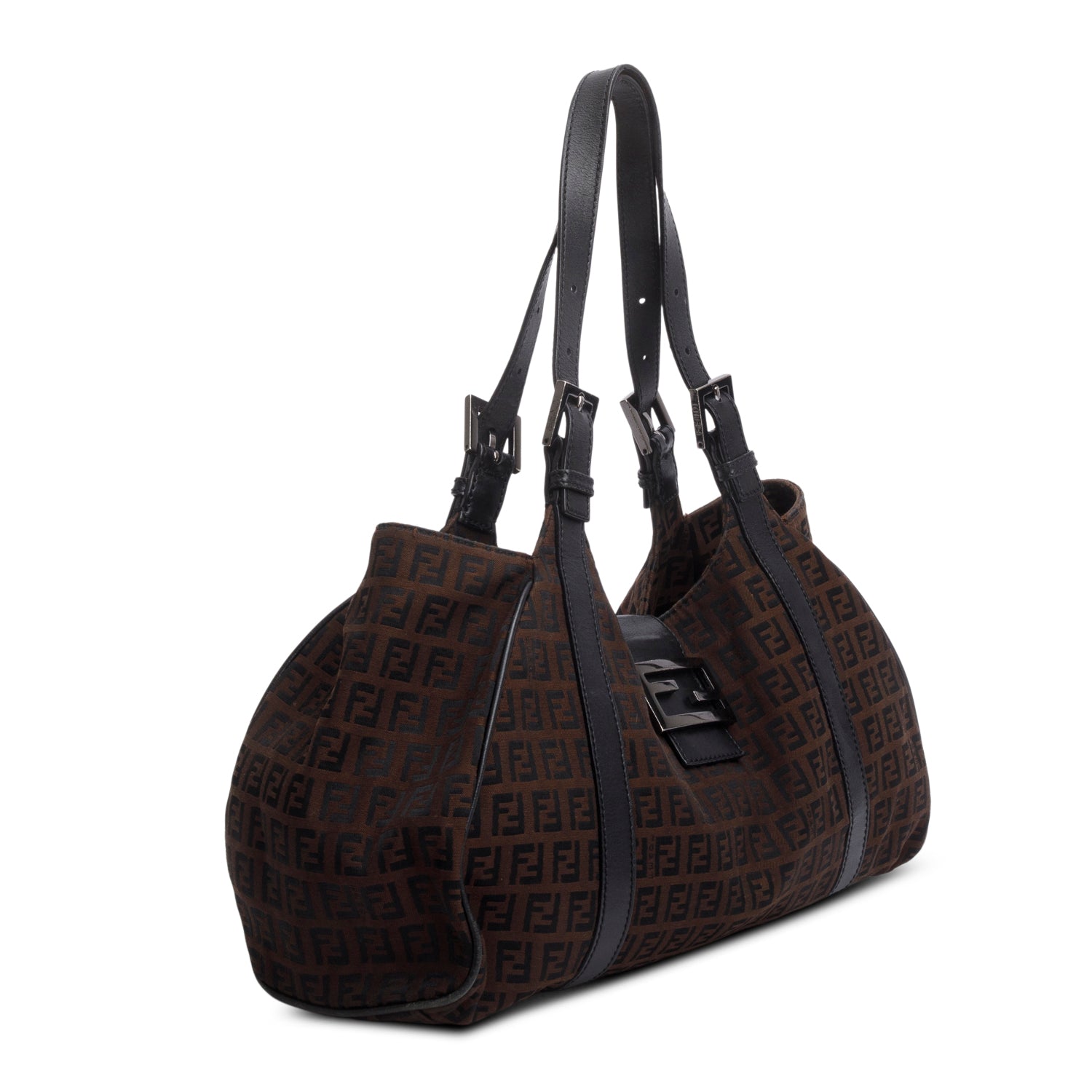 Fendi Brown Zucca Canvas Hobo Bag