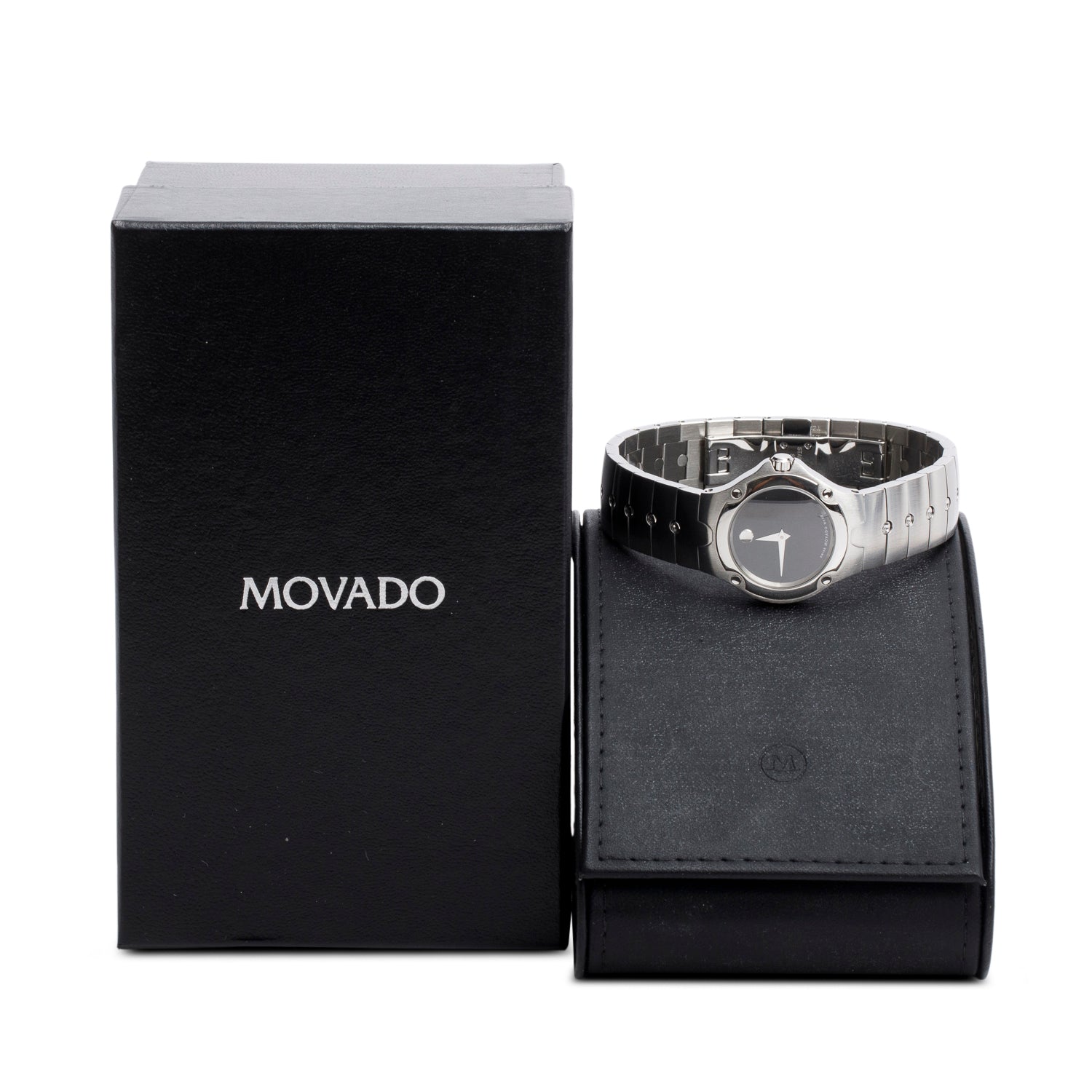 Movado Stainless Steel Museum Sports Edition 27 MM Quartz Watch w/ Box
